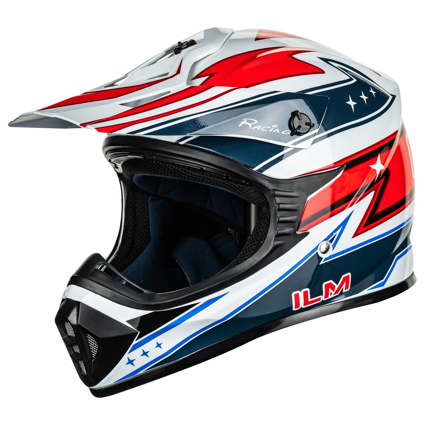ILM Adult Dirt Bike Helmets Motocross ATV Dirtbike BMX MX Offroad Full Face Motorcycle Helmet, DOT Approved Model 128S (Matte Black, Adult-Medium)