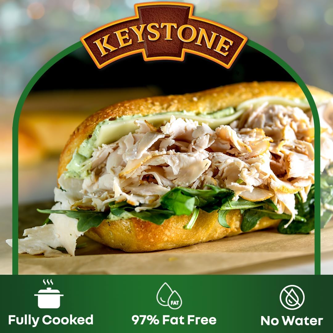 Keystone Meats All Natural Canned Turkey 14.5 Ounce Long Term Shelf Life Emergency Survival Food Canned Meat | Fully Cooked Ready to Eat | All White Meat No Carbs Gluten Free Family Pack of 6