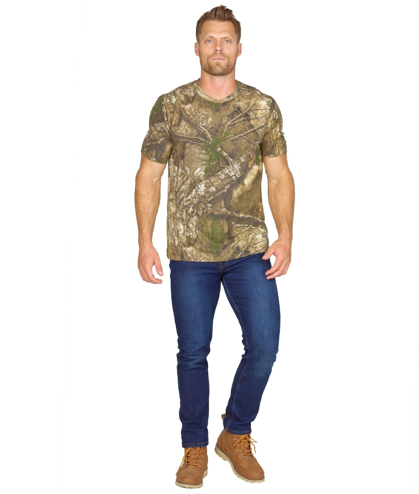 Realtree Men's Essential Camo Lightweight Performance Short Sleeve Shirt