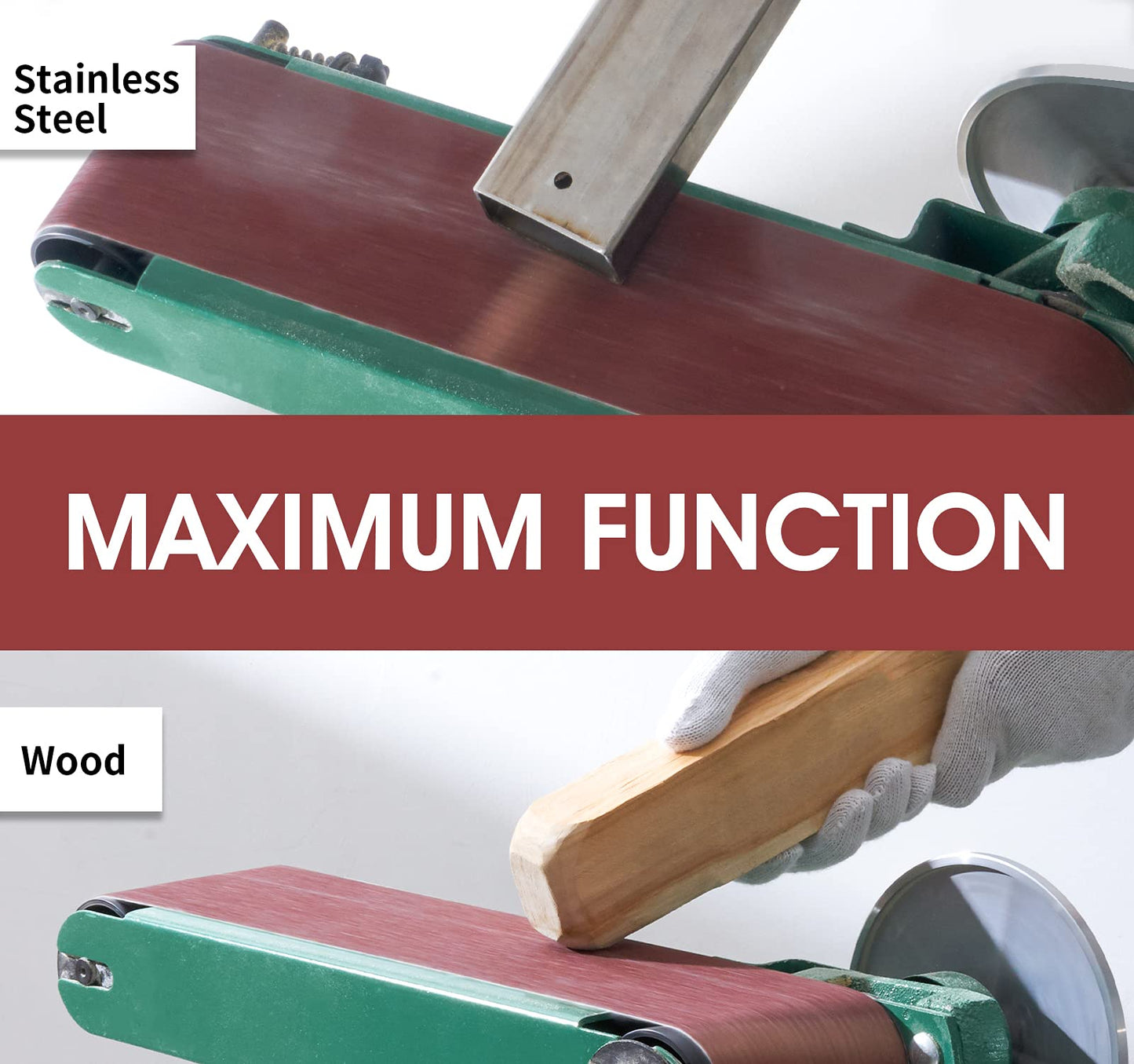S SATC 3x18 Sanding Belts 20PCS Belt Sander Paper Aluminum Oxide (3 Each of 60/80/120/150/240/400 Grits & 2 of 40 Grits) Ideal for Wood Metal Paint Sanding