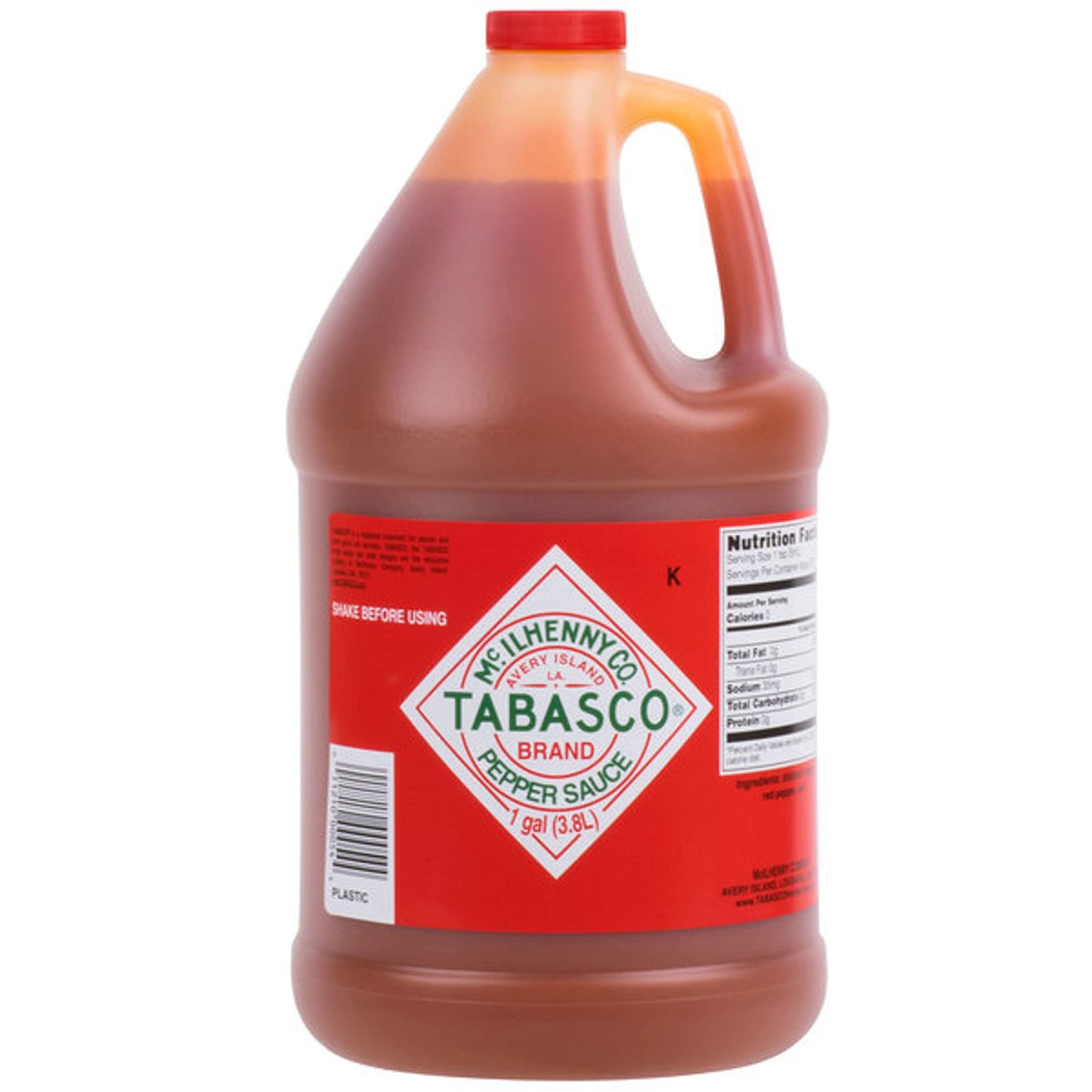 TABASCO Brand Original Red Pepper Hot Sauce, Medium Heat, Bulk Plastic Jug, Classic & Versatile, Three Simple Ingredients, For Large Recipes & Marinades, Great on Everything, 128 Fl Oz (Pack of 1)