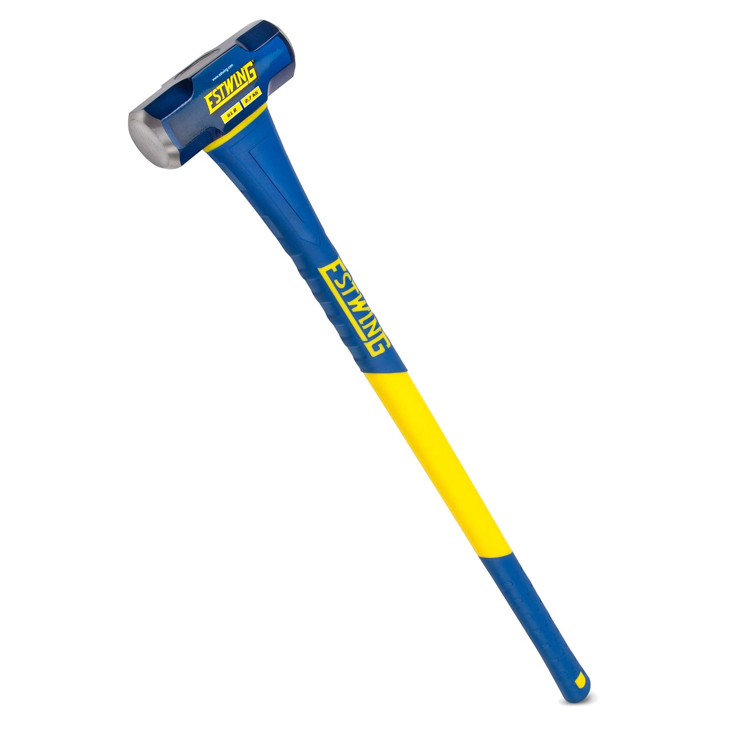 Estwing 16-Pound Hard Face Sledge Hammer for Demolition/Stake Driving, 50-55 HRC, 36-Inch Fiberglass Handle, Overstrike Protection, Textured Grip