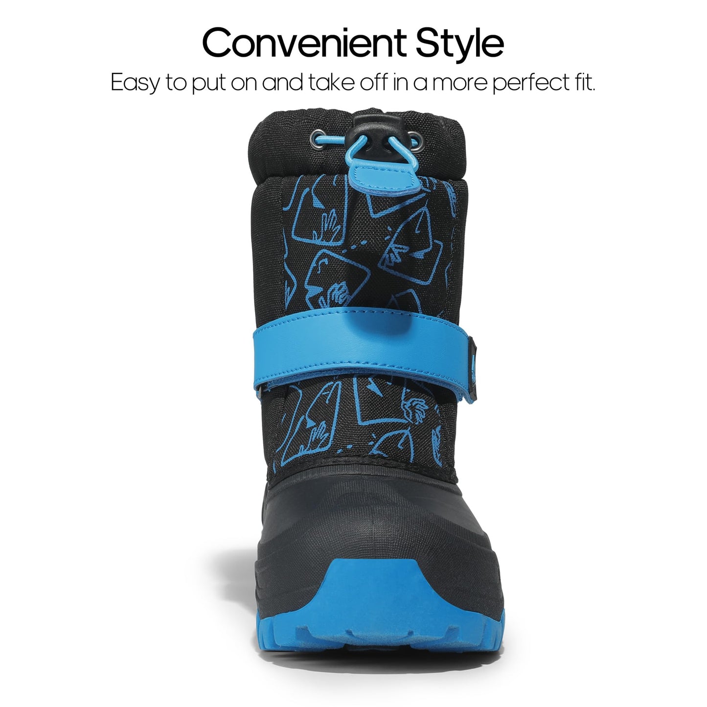 NORTIV 8 Kids Snow Boots Boy's Girl's Waterproof Cold Weather Classic Booties Hiking Outdoor Shoes (Little Kids/Big Kids)