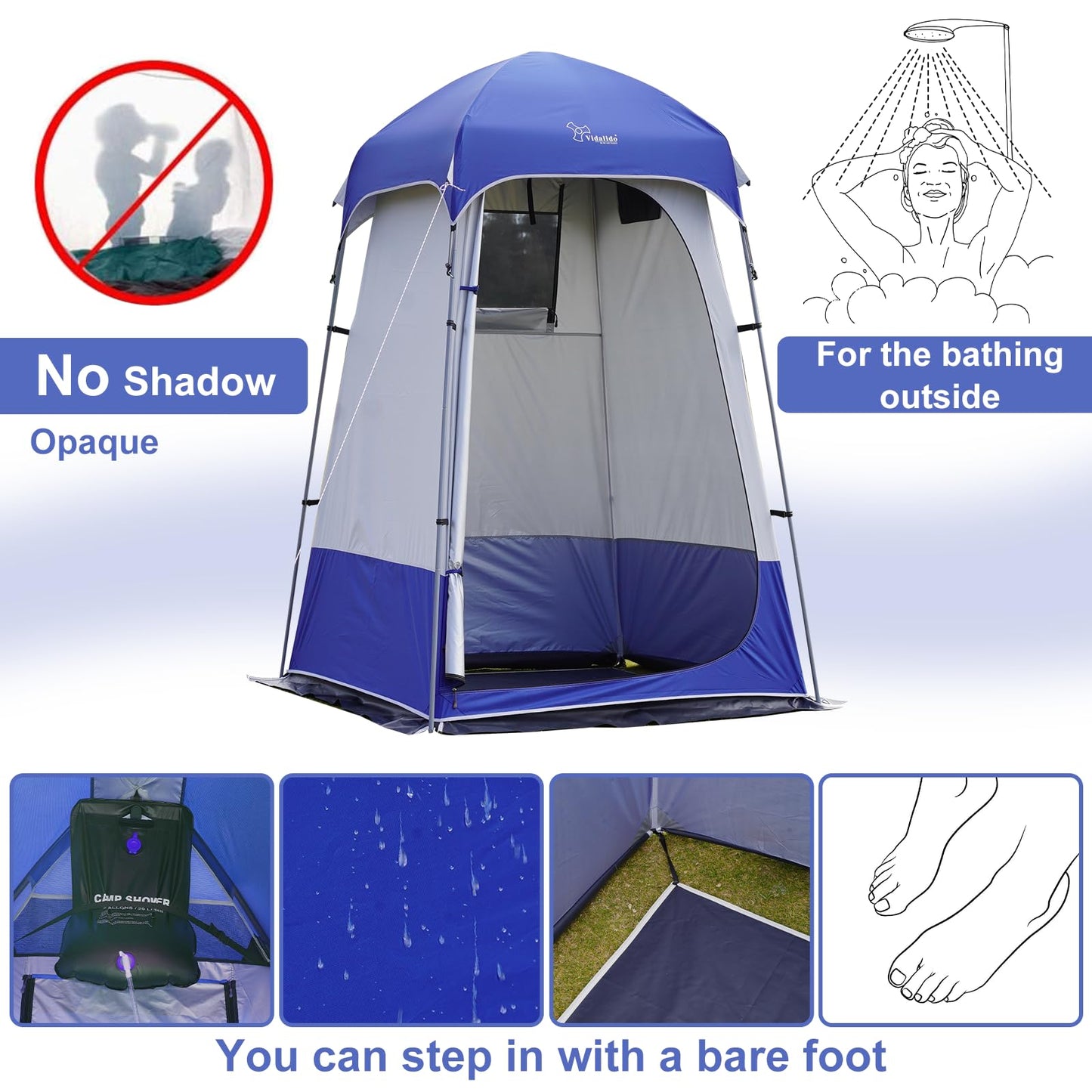 Outdoor Shower Tent Changing Room Privacy Portable Camping Shelters