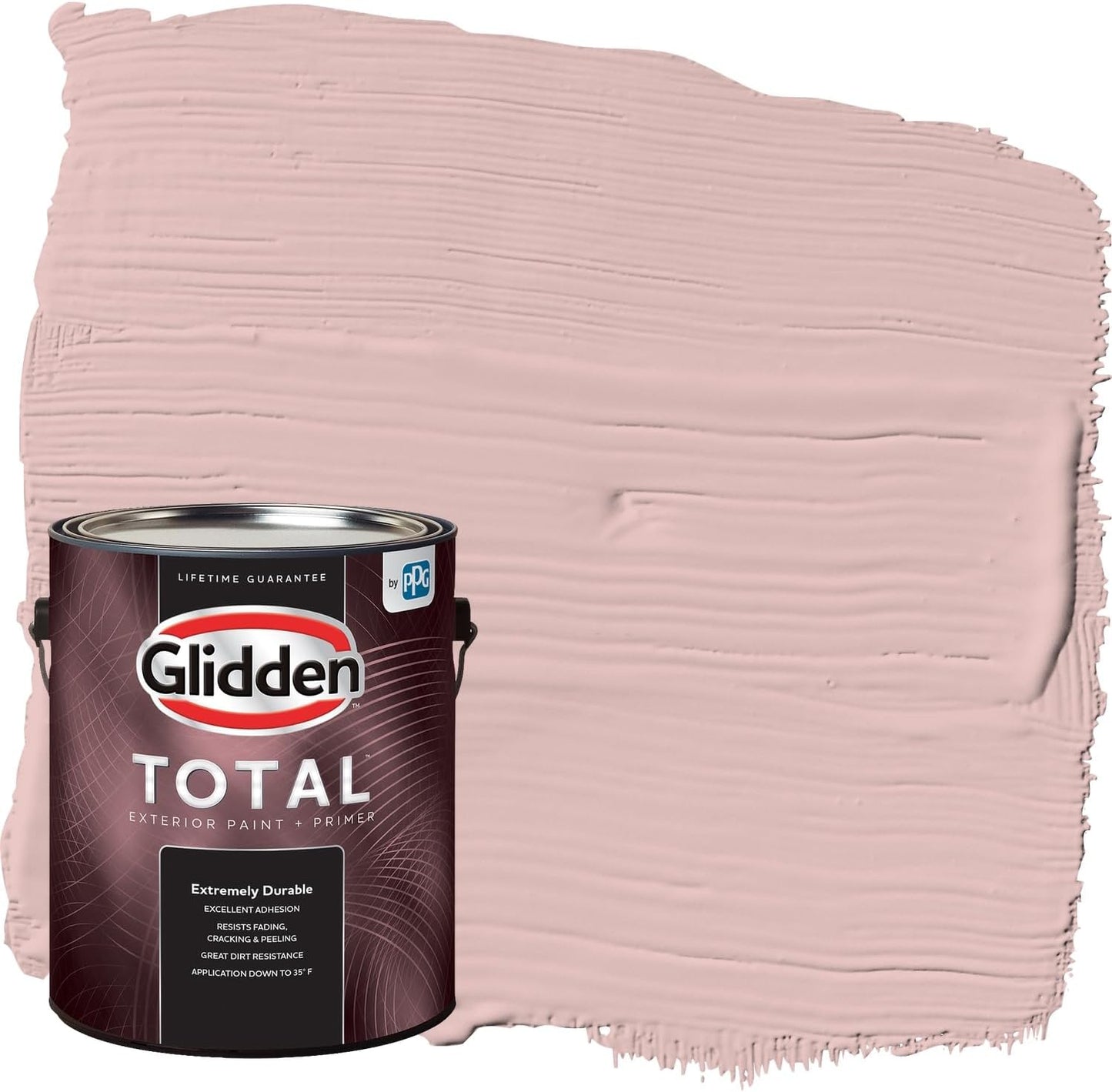 Glidden Exterior Paint + Primer: Pink/Ballet Slipper, One Coat, Semi-Gloss, 1-Gallon