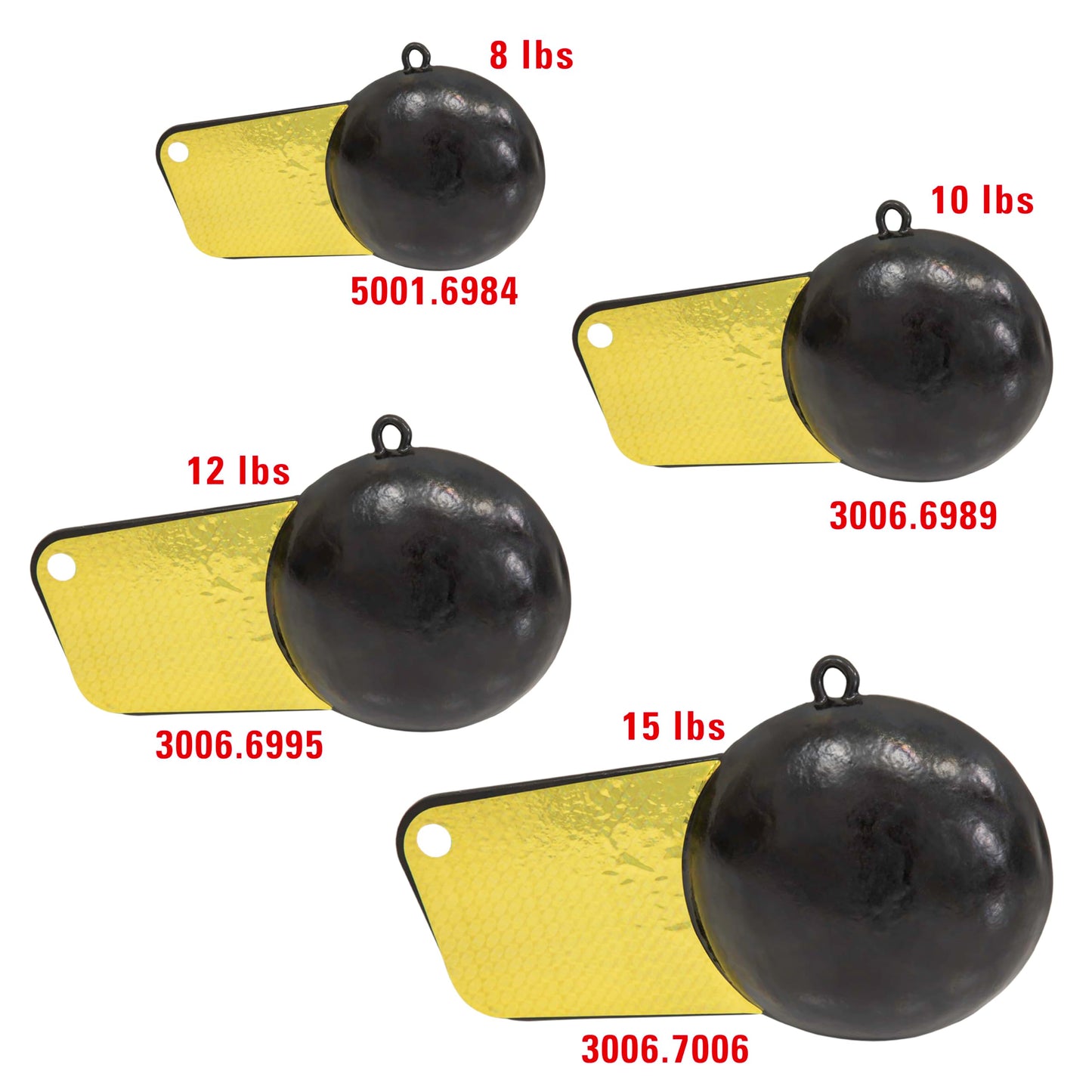Extreme Max 3006.6747 Pancake Downrigger Weight with Protective Coating - 8 lbs.,Black