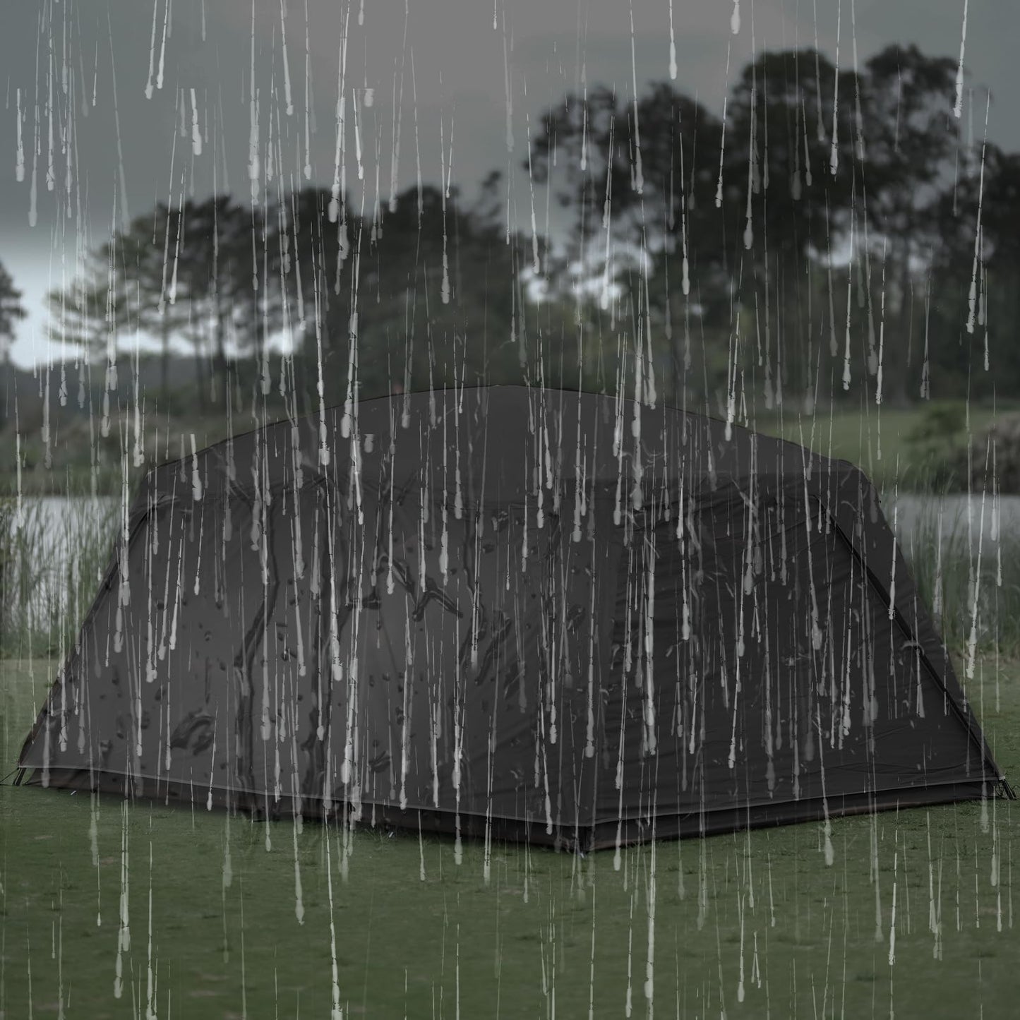 Vidalido 8-10 Person Camping Tent with 3 Door 2 Room Large Family Cabin Tents, Double Layer Waterproof Portable Glamping Tent, Big Tents for Outdoor Picnic Camping Hiking and Family Gathering