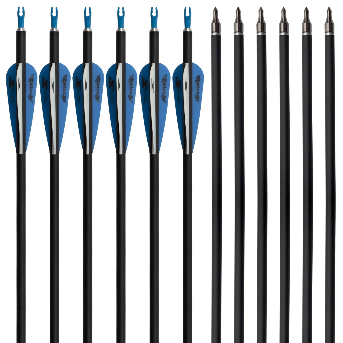 31inch Carbon Arrow Archery Targeting Practice Hunting Arrows for Compound & Recurve Bow with Removable Tips(Pack of 12)