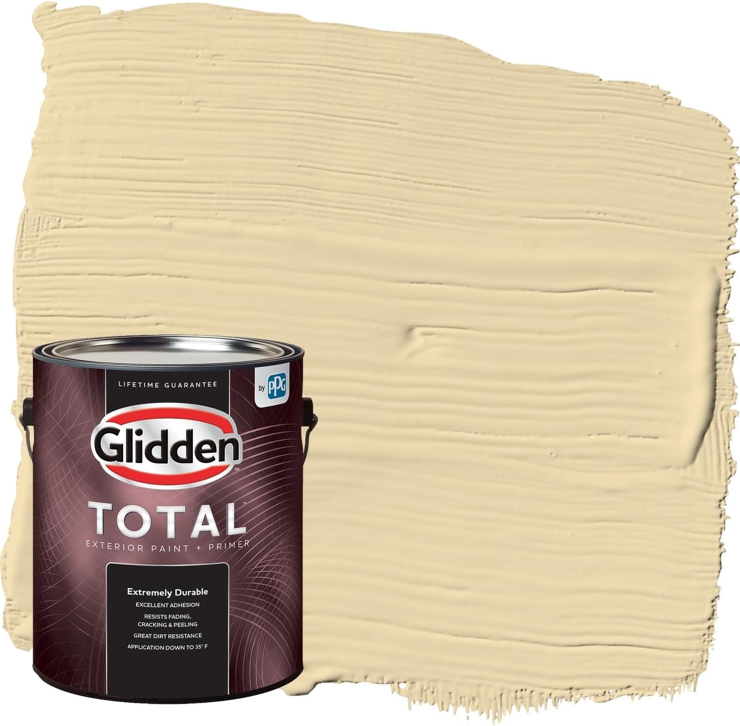 Glidden Exterior Paint + Primer: Beige/Pony Tail, One Coat, Semi-Gloss, 1-Gallon