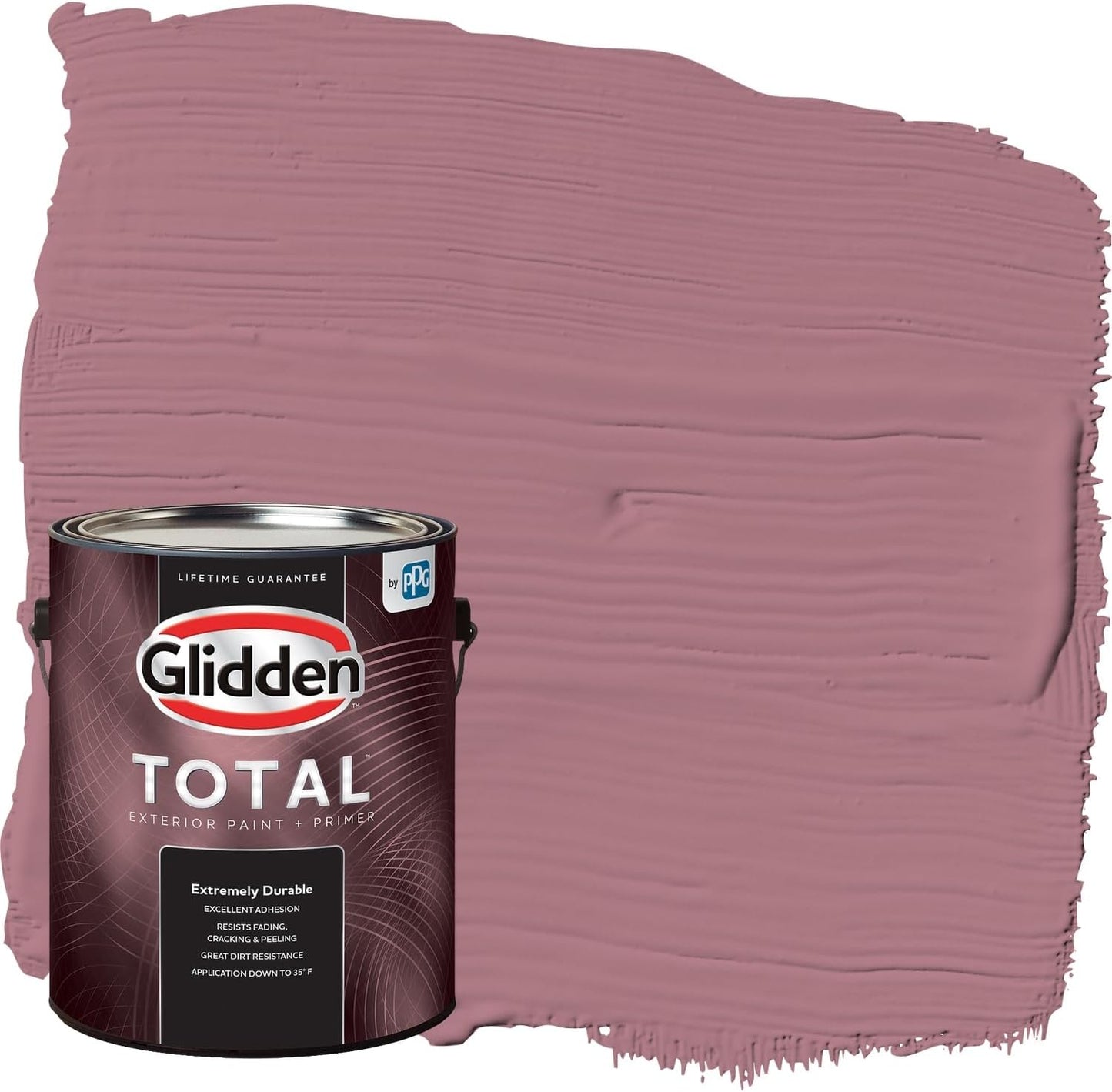 Glidden Exterior Paint + Primer: Pink/Ballet Slipper, One Coat, Semi-Gloss, 1-Gallon