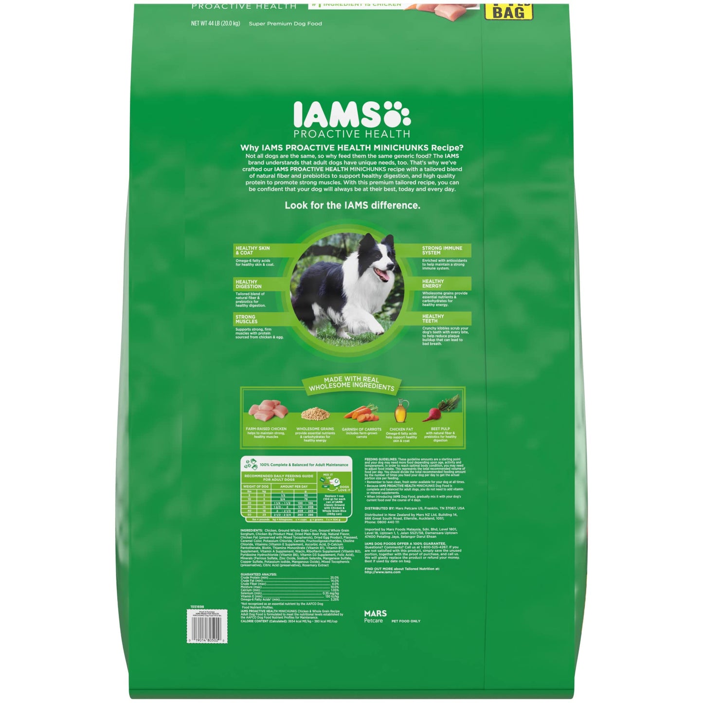 IAMS Proactive Health Minichunks Adult Dry Dog Food with Real Chicken, 30 lb. Bag