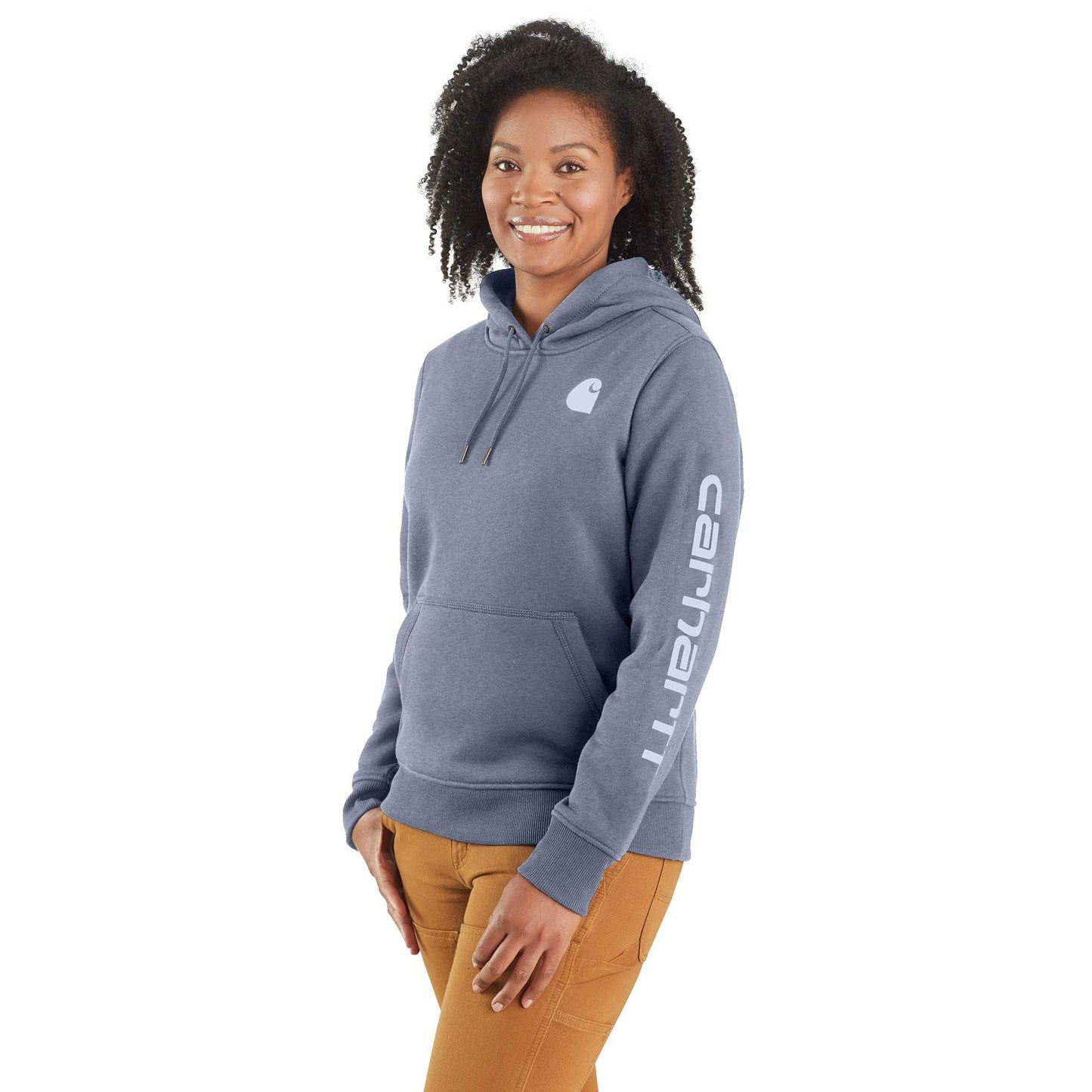 Carhartt Women's Relaxed Fit Midweight Logo Sleeve Graphic Sweatshirt