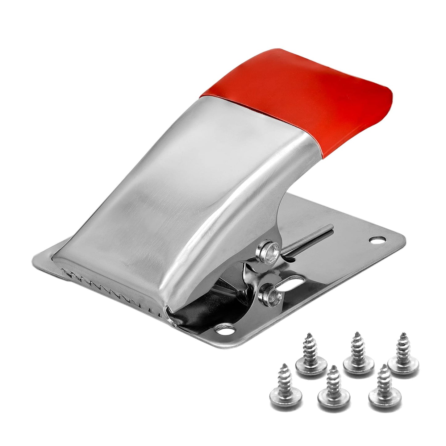 SAMSFX Fish Cleaning Board Tools Fillet Clamp w/Screws Deep-Jaw Fish Tail Clip Board for Scaling Table Bait (Fish Clamps with Black Grip)