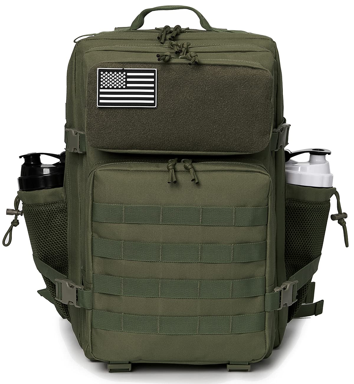 QT&QY 25L/35L/45L Military Tactical Backpack For Men Molle Daypack 3 Day Bug Out Bag Hiking Rucksack With Bottle Holder