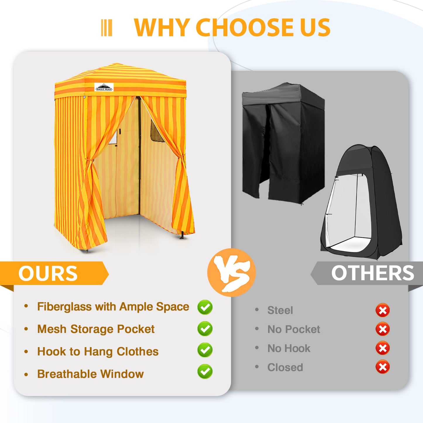 EAGLE PEAK Flex Compact 4x4 Pop-up Canopy Changing Room, Portable Dressing Room, Privacy Changing Tent for Indoor Fashion Photoshoots, Camping, or Pool, Purple