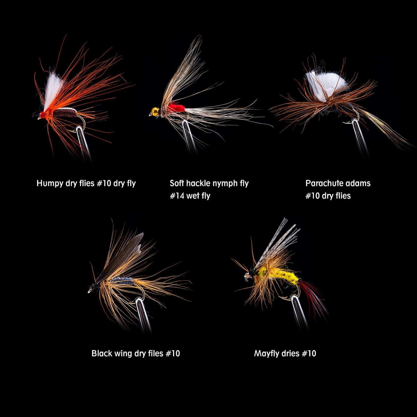 Goture Fly Fishing Flies Kit,25pcs/30pcs/100pcs Fly Fishing Lures,Dry Flies Wet Flies Streamers Nymphs Flies, Fly Fishing Assortment Kit for Bass Trout Salmon Fishing