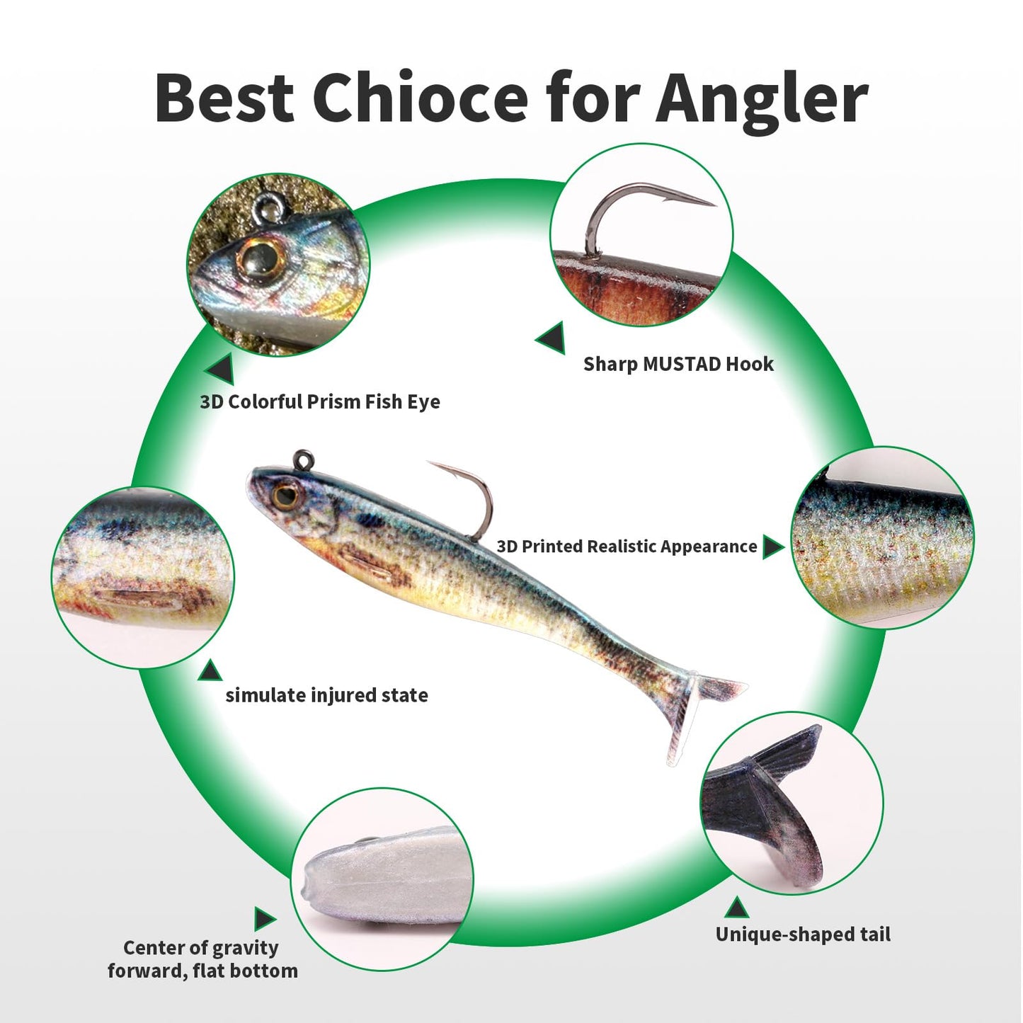 2.5/3.5In Swim Baits for Bass Fishing, Pre-Rigged Jig Heads Soft Plastic Walleye Fishing Lures, Paddle Tail Swimbaits for Bass Fishing, Fishing Bait for Freshwater Saltwater Gifts