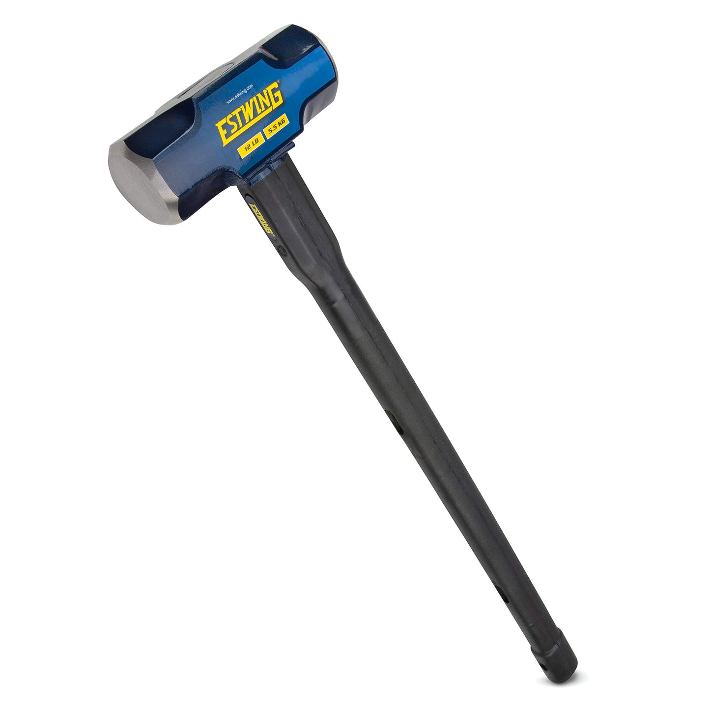 Estwing 16-Pound Hard Face Sledge Hammer for Demolition/Stake Driving, 50-55 HRC, 36-Inch Fiberglass Handle, Overstrike Protection, Textured Grip
