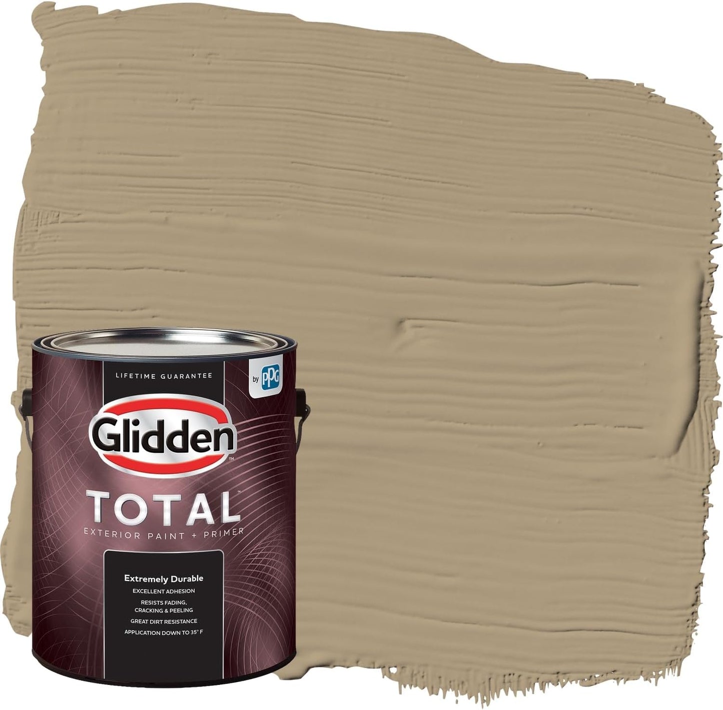 Glidden Exterior Paint + Primer: Beige/Pony Tail, One Coat, Semi-Gloss, 1-Gallon
