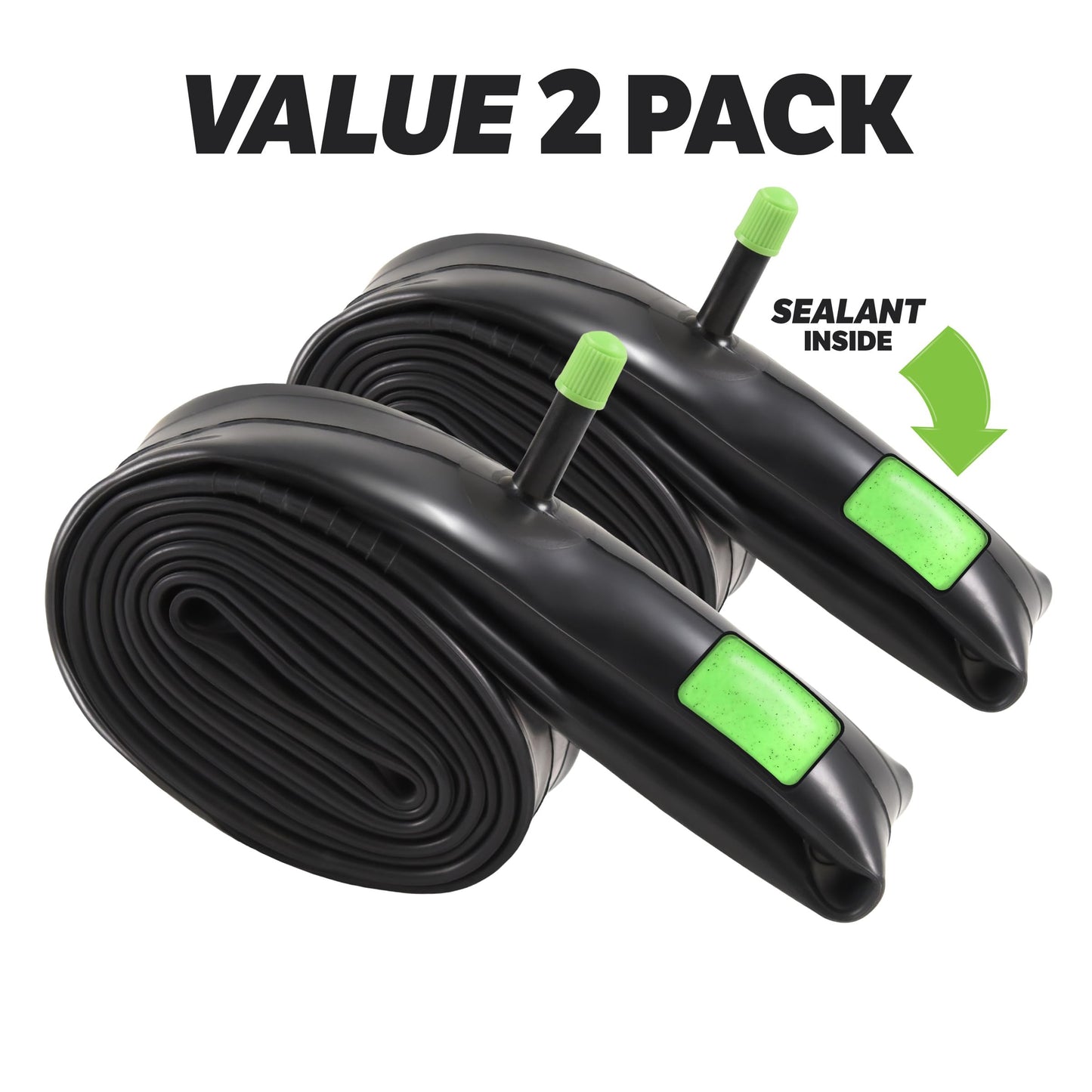 Bike Inner Tube with Slime Puncture Sealant, Extra Strong, Self Sealing, Prevent and Repair