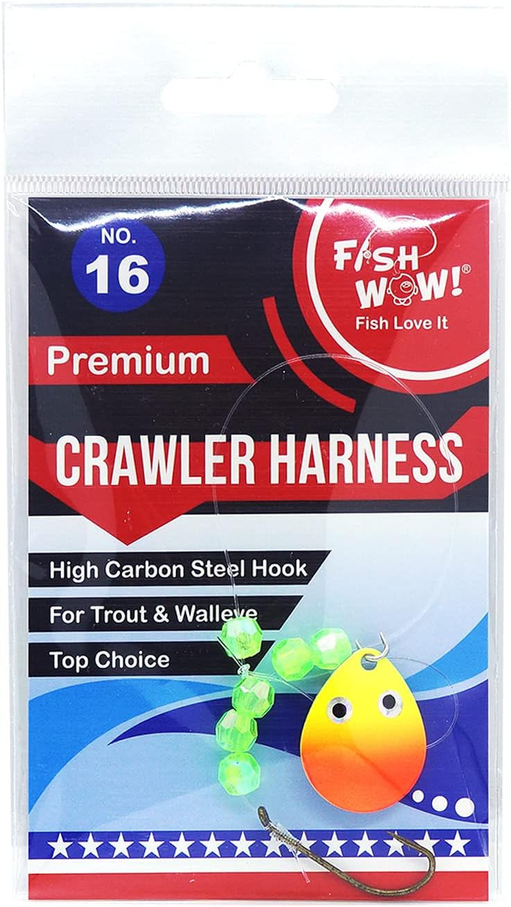 14 Packs 7 Styles Crawler Harness Walleye Spinner Rig 1-Hook, 2-Hook, 3-Hook