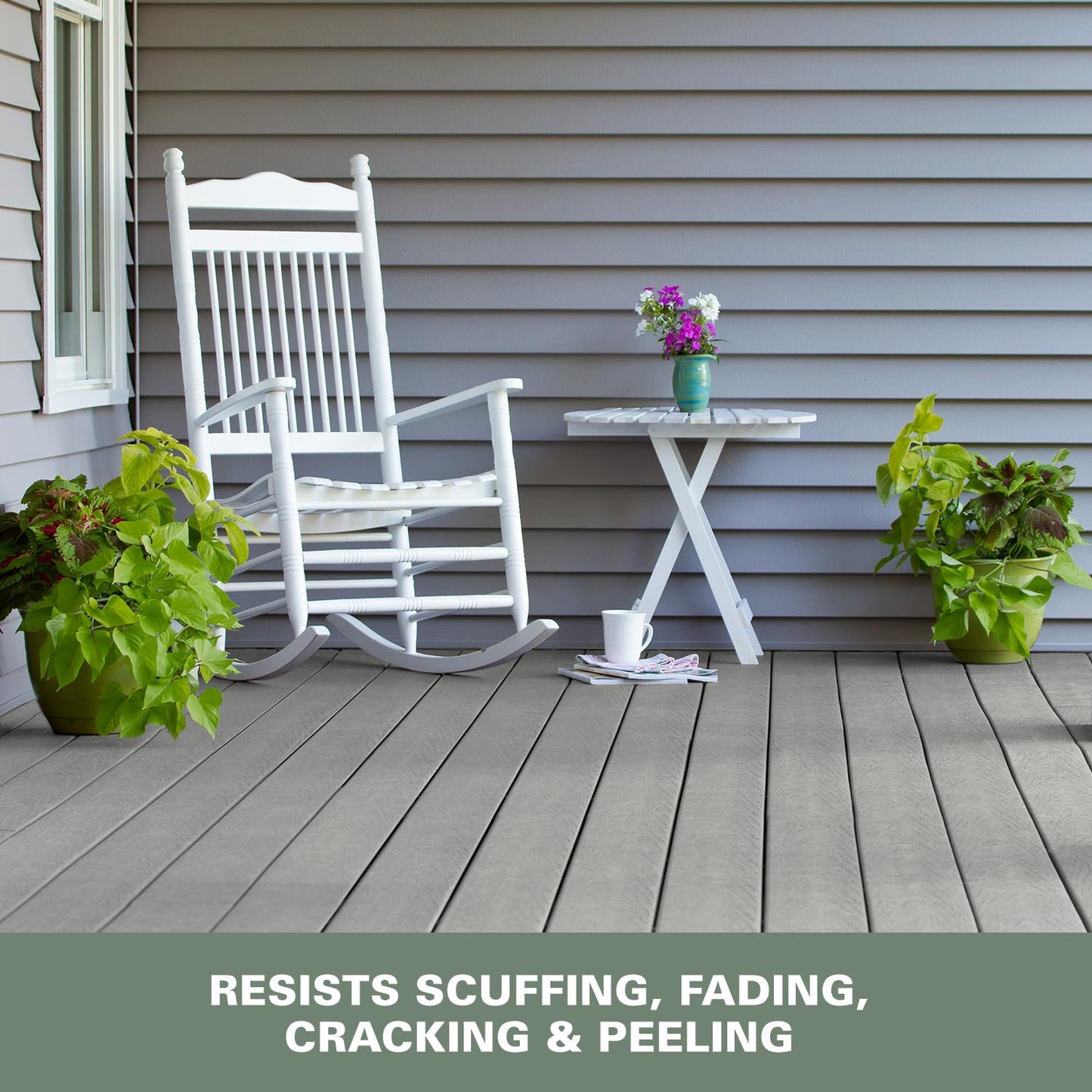 KILZ Low-Lustre Enamel Porch & Patio Latex Floor Paint, Interior/Exterior, Slate Gray, 1 Gallon