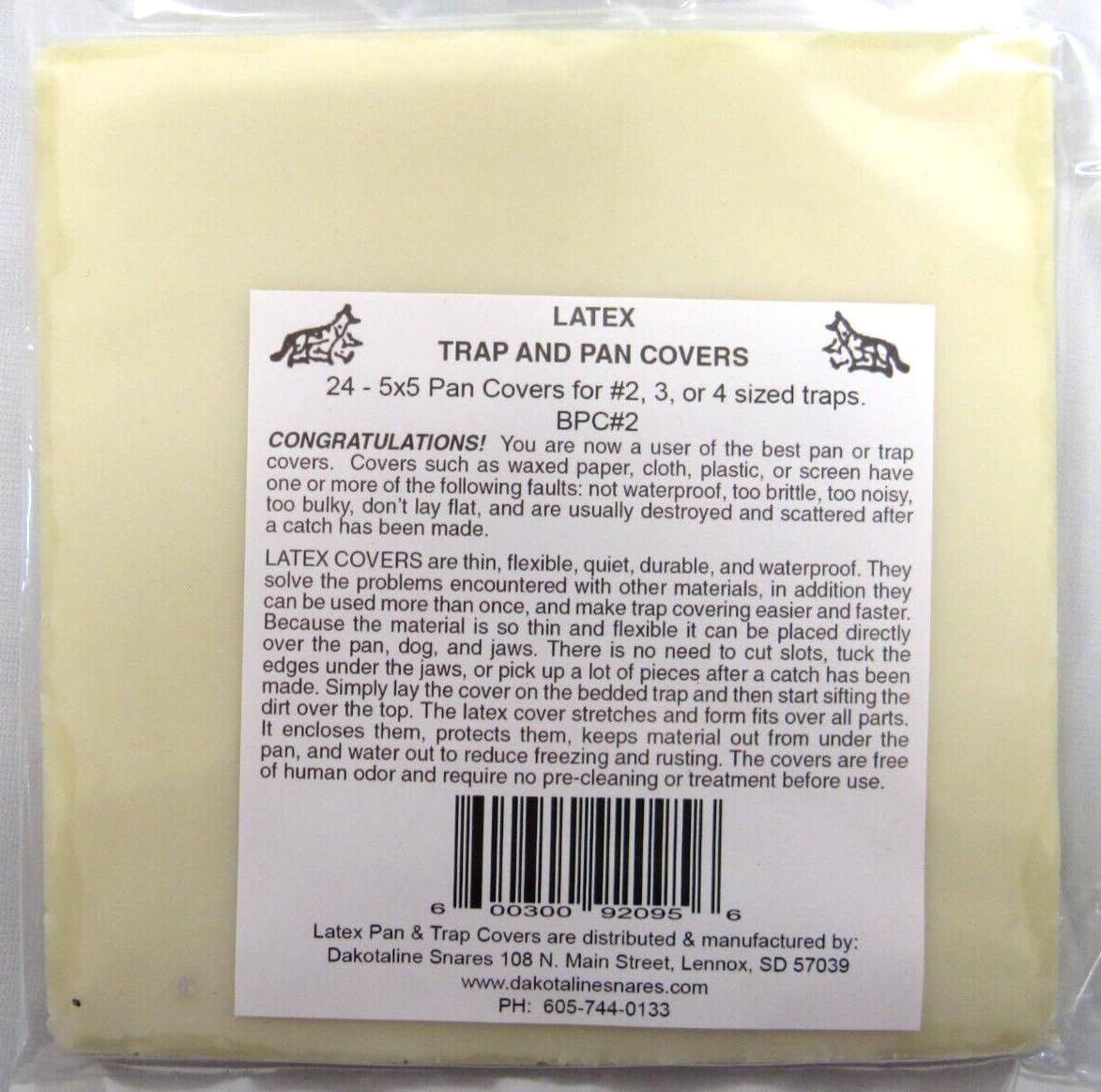 24 Barker's 5x5 Latex Pan and Trap Covers Trapping Supplies Nuisance Control