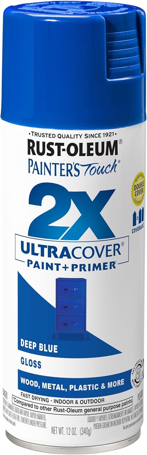Rust-Oleum 331182 Painter's Touch 2X Ultra Cover Spray Paint, 12 oz, Ultra Matte Black