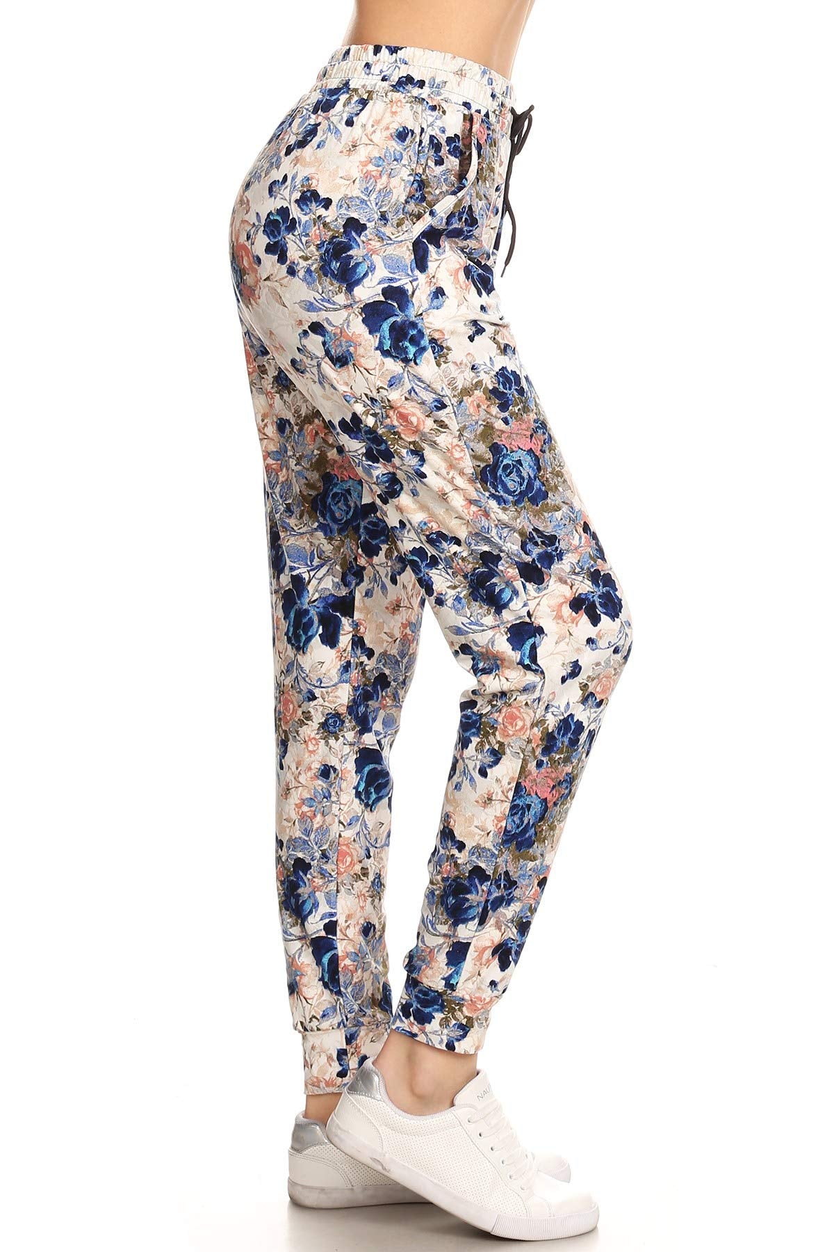 Leggings Depot Women's Relaxed-fit Jogger Track Cuff Sweatpants with Pockets for Yoga, Workout