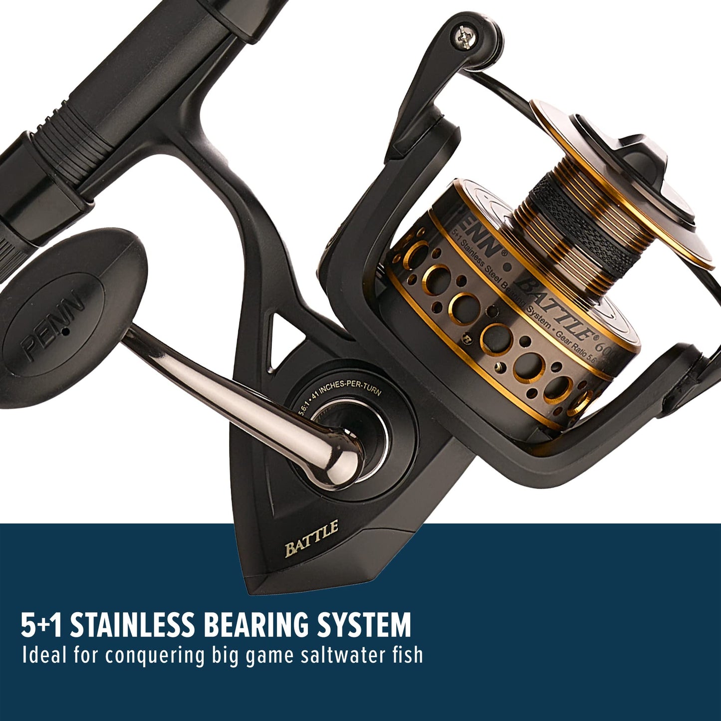 PENN Battle Spinning Reel and Fishing Rod Combo