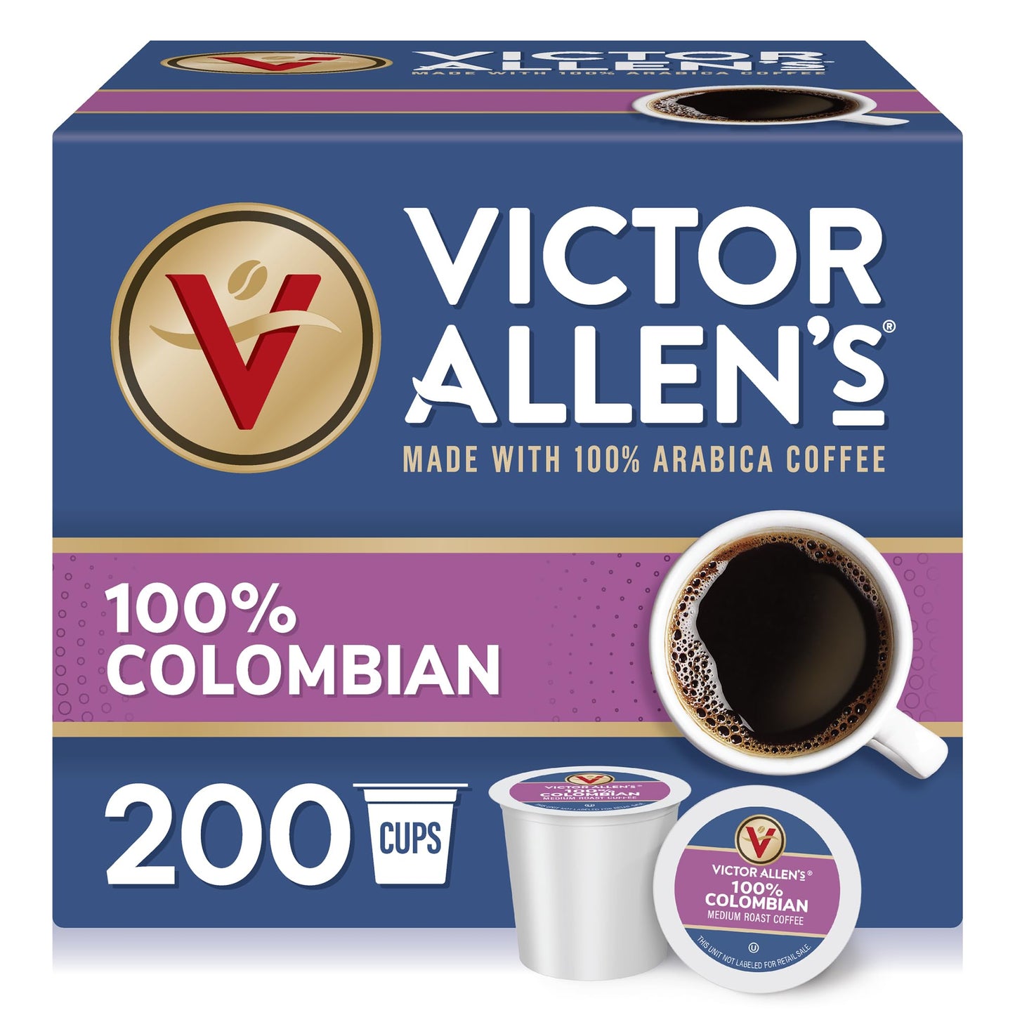 Victor Allen's Coffee Variety Pack (Morning Blend, 100% Colombian, Donut Shop Blend, and Italian Roast), 80 Count, Single Serve Coffee Pods for Keurig K-Cup Brewers