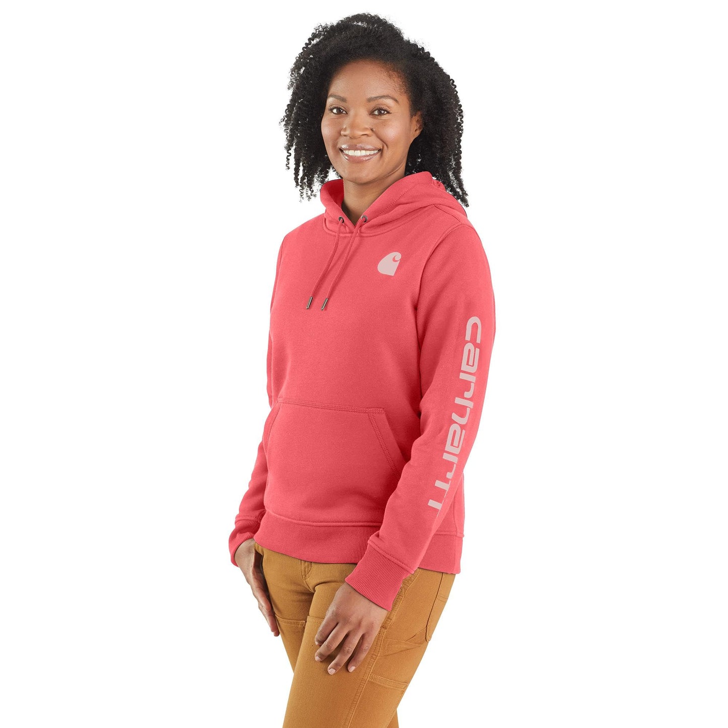 Carhartt Women's Relaxed Fit Midweight Logo Sleeve Graphic Sweatshirt
