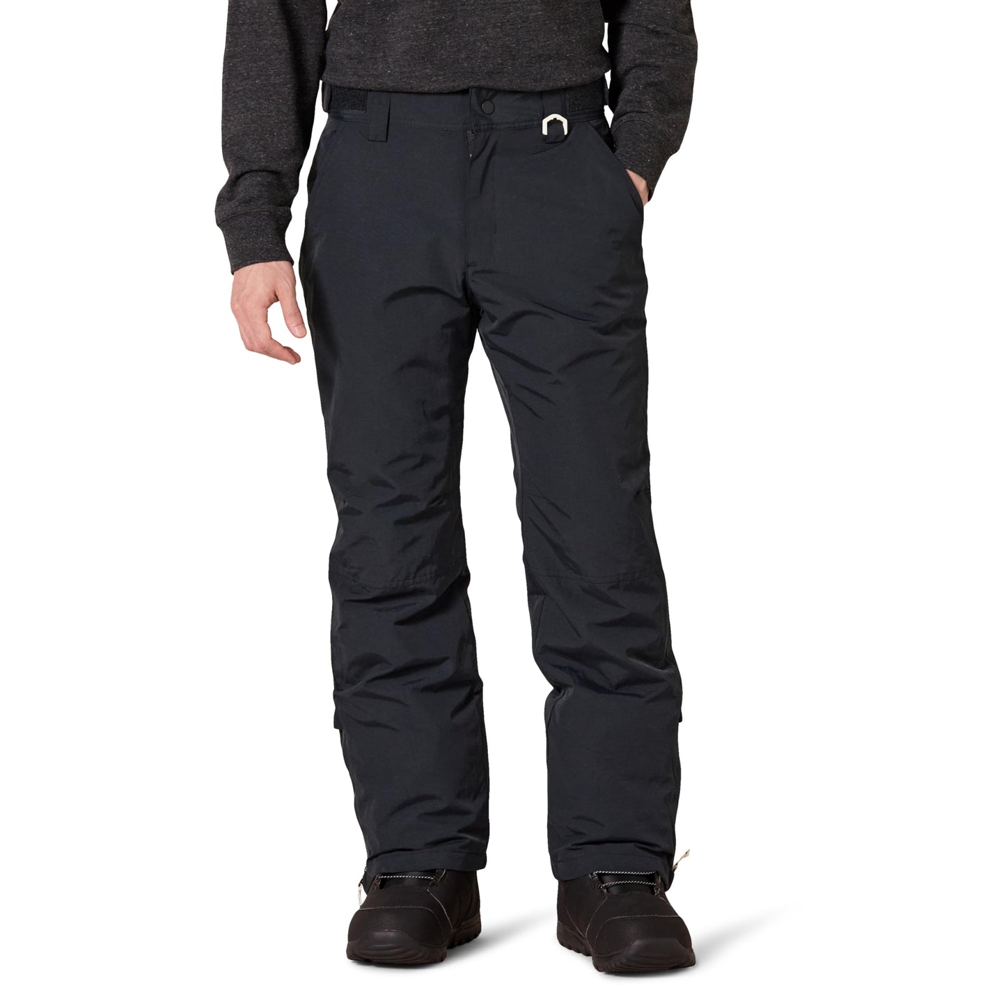 Amazon Essentials Men's Water-Resistant Insulated Snowboard Ski Snow Pant, Black, Large