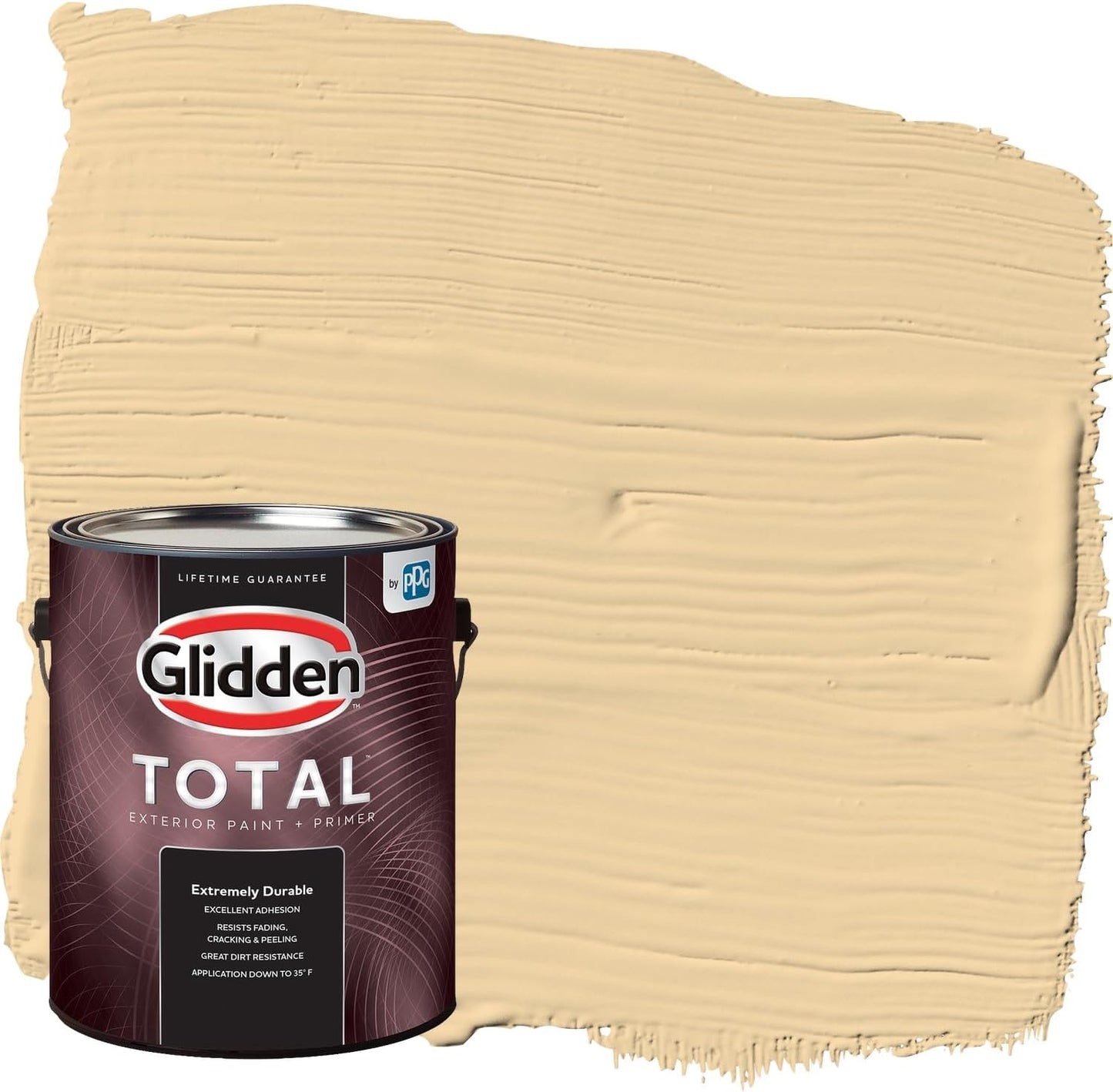 Glidden Exterior Paint + Primer: Beige/Pony Tail, One Coat, Semi-Gloss, 1-Gallon
