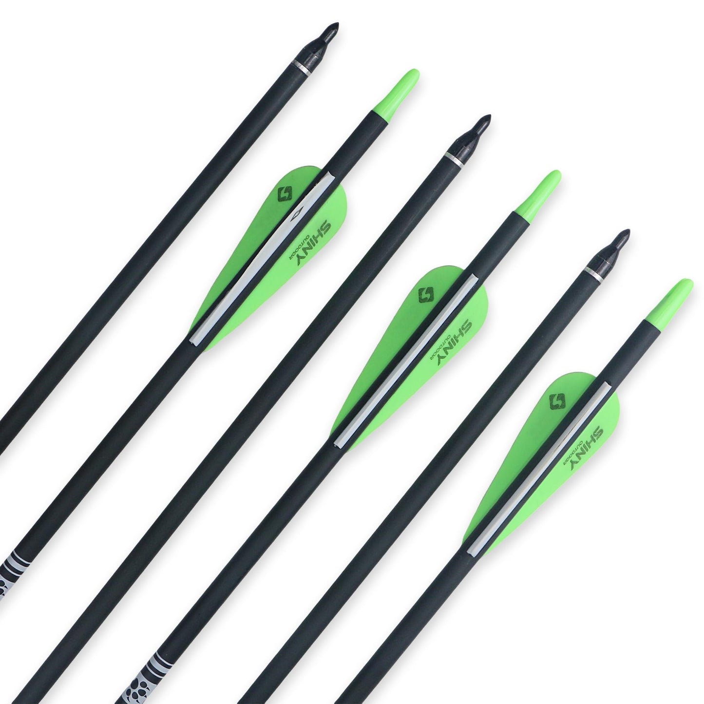 30Inch Carbon Arrow Practice Hunting Arrows with Removable Tips for Compound & Recurve Bow(Pack of 12)
