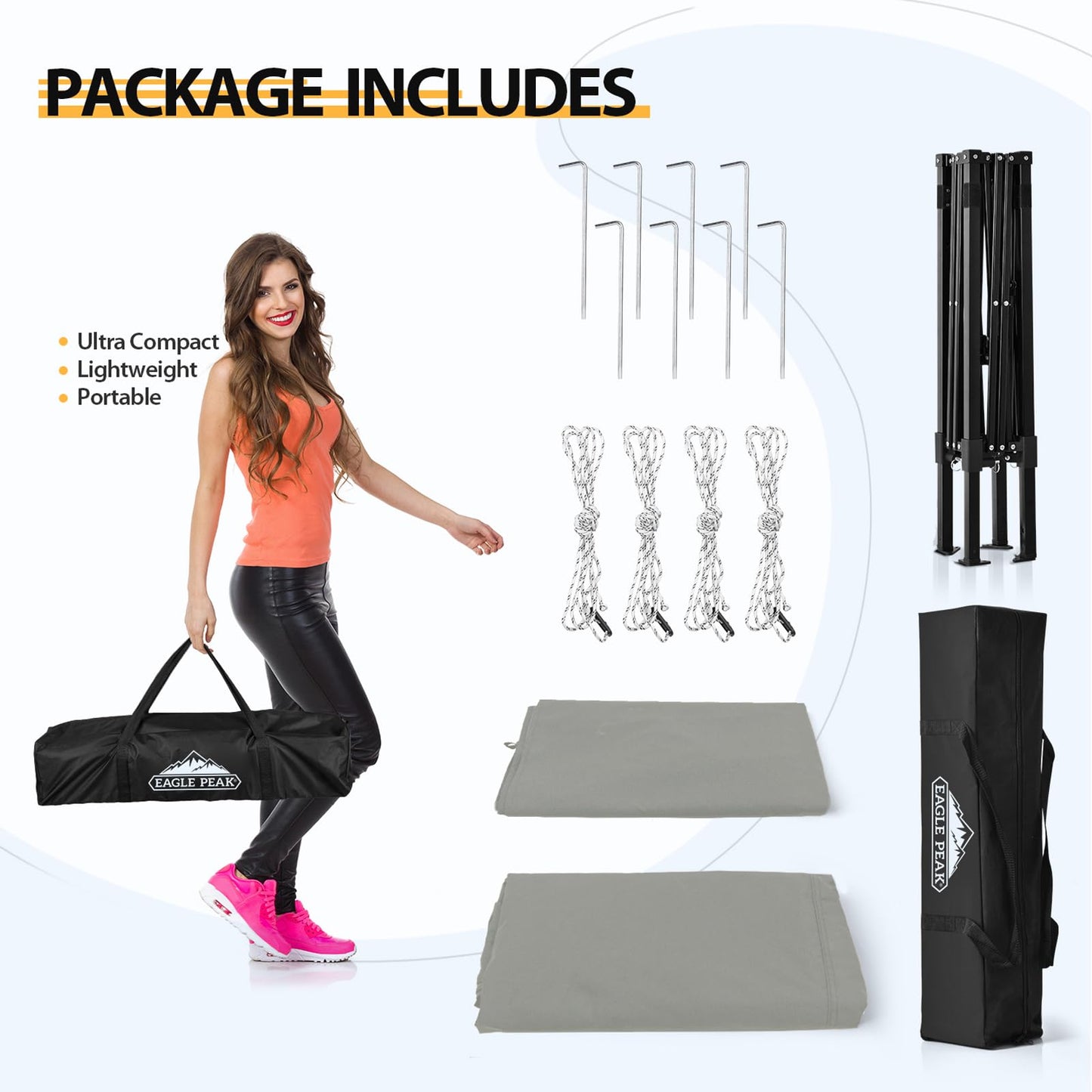 EAGLE PEAK Flex Compact 4x4 Pop-up Canopy Changing Room, Portable Dressing Room, Privacy Changing Tent for Indoor Fashion Photoshoots, Camping, or Pool, Purple