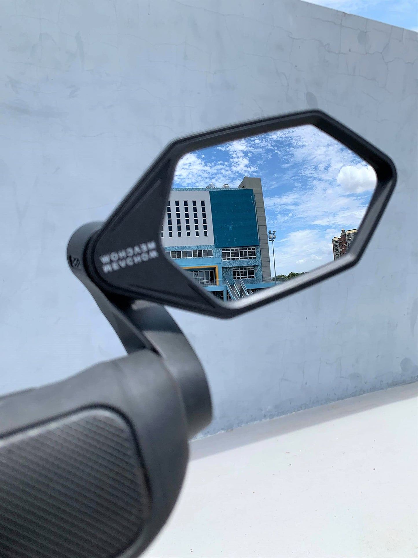 MEACHOW New Bar End Bike Mirror, Crystal UHD Automotive Grade Glass Lens E-Bike Mirrors, Scratch Resistant, Safe Rearview Mirrors, (Silver Left Side) ME-022LS