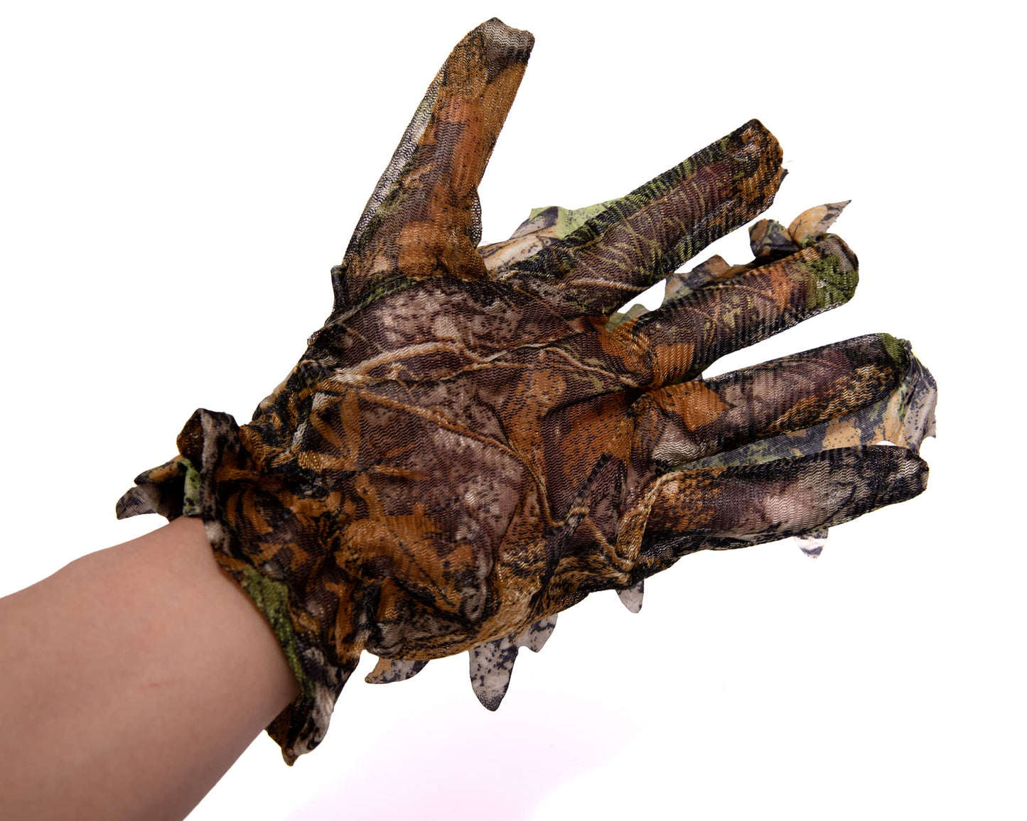 Ginsco Ghillie Suit Full Face Mask Gloves Set, 3D Leafy Camo Suit for Men, Outdoor Hunting Photography
