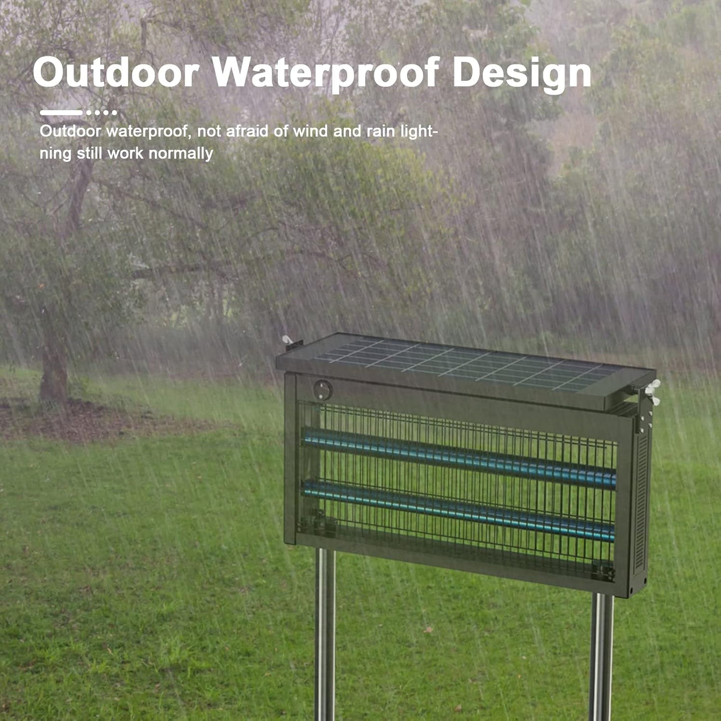 Bug Zapper Outdoor - Mosquito Repellent Outdoor Patio,Solar Bug Zapper for Outdoor Indoor,Waterproof Portable Fly Zapper,High Powered 4500V Mosquito Zappers Killer for Home,Patio,Camping