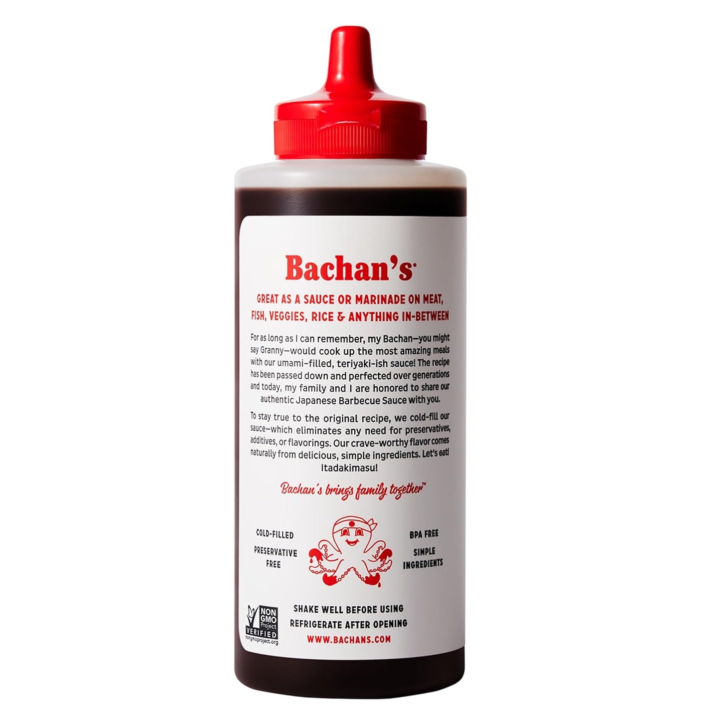 Bachan's The Original Japanese Barbecue Sauce, Small Batch, Non GMO, No Preservatives, Vegan and BPA free, 17 Oz