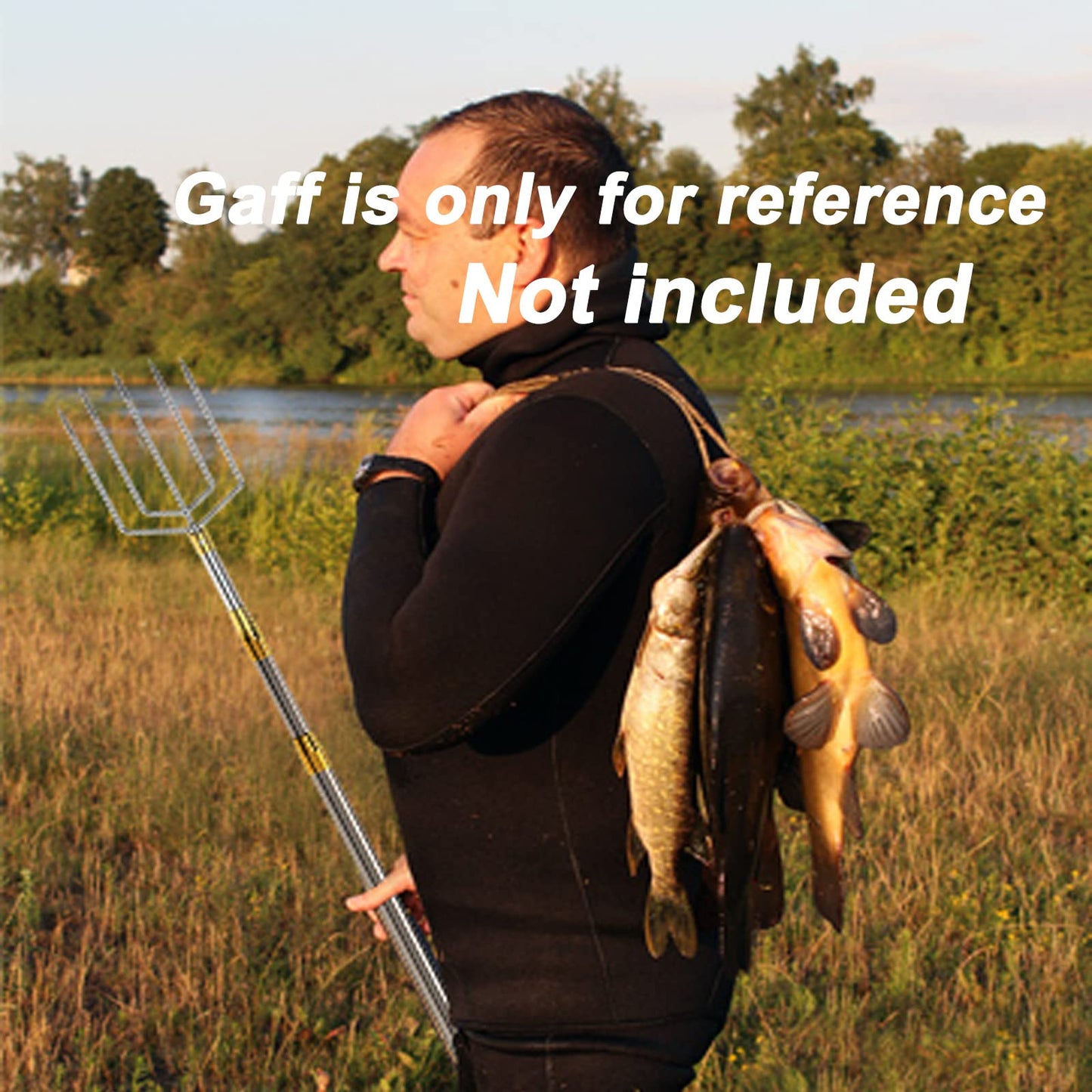 Cyfie Retractable Fishing Gaff, Stainless Steel Flounder Gig Frog Gig Gaff Pole, Muti-Size Telescopic Fishing Gaff with 8mm Screw, Capable for Gaff Harpoon Hook