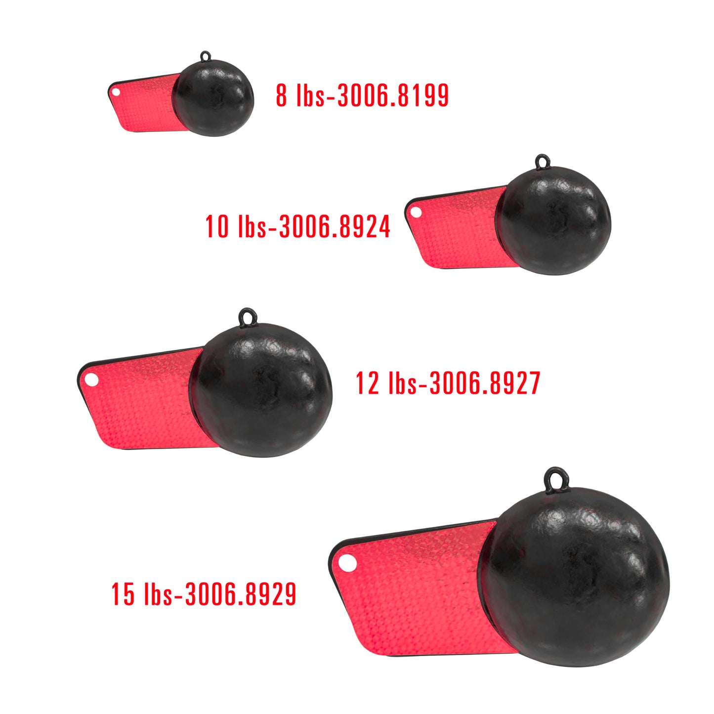 Extreme Max 3006.6747 Pancake Downrigger Weight with Protective Coating - 8 lbs.,Black