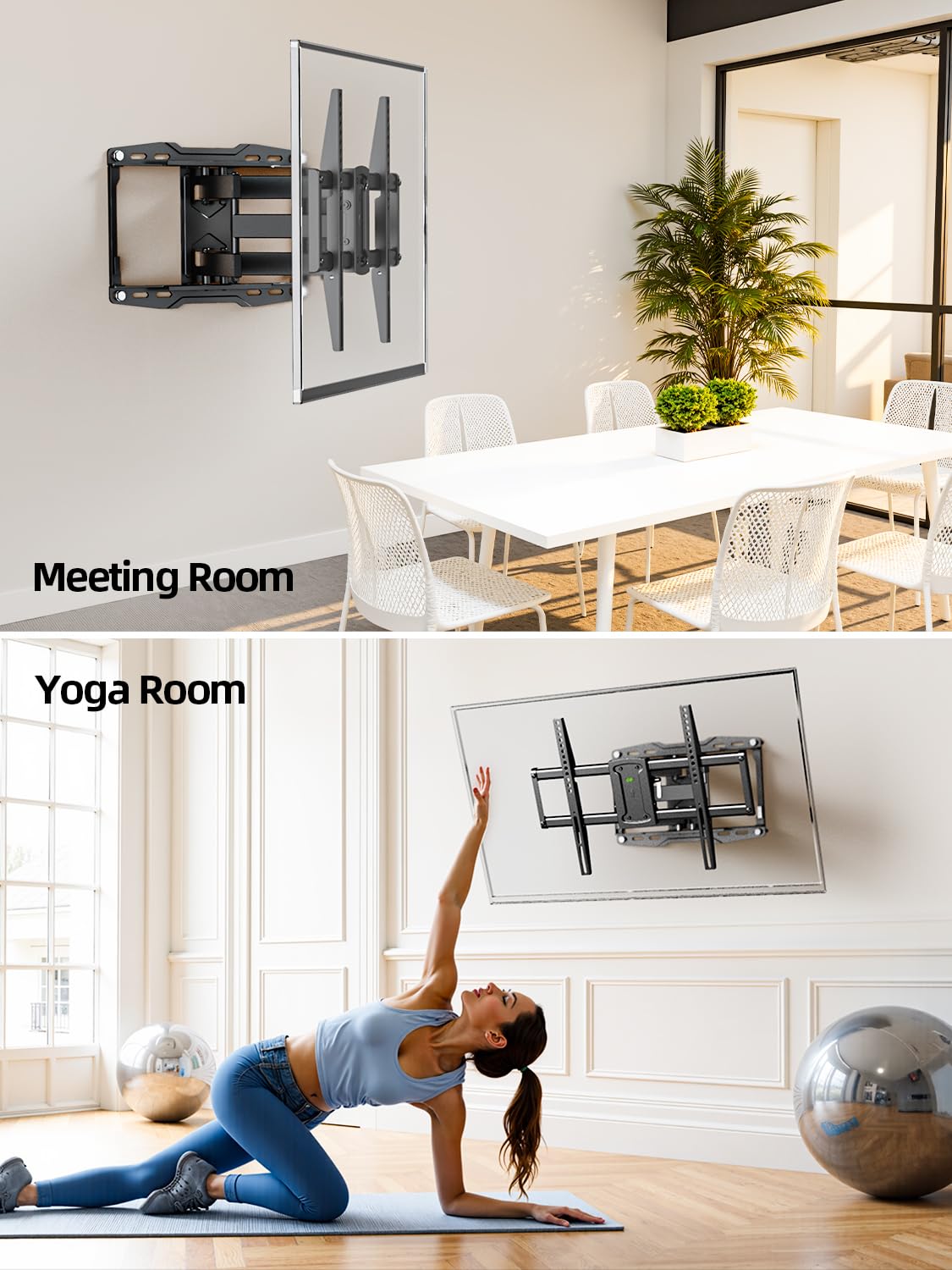 USX Mount Full Motion TV Wall Mount for 42-85 inch, TV Mount Swivel and Tilt,Wall Mount Bracket with Dual Articulating Arms Up to 132lbs, VESA 600x400mm, Max 16" Wood Studs, UL Listed XML019