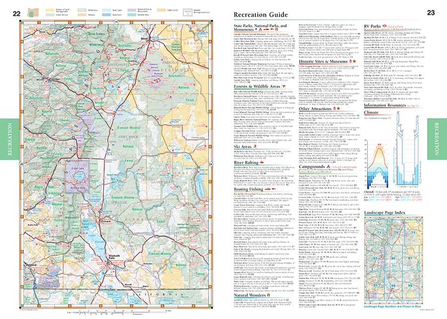 Oregon Road and Recreation Atlas - 11th Edition, 2024 (Benchmark)