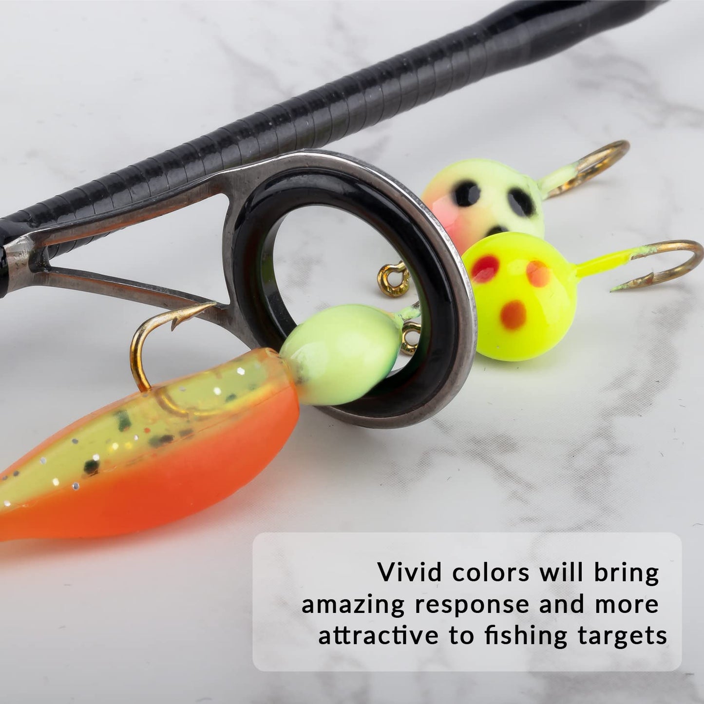 THKFISH Ice Fishing Jigs Kit, Jigs Heads for Ice Fishing Gear, Ice Fishing Lures for Panfish, Crappie, Walleye, Perch, Trout and Bluegill 18/40/70pcs