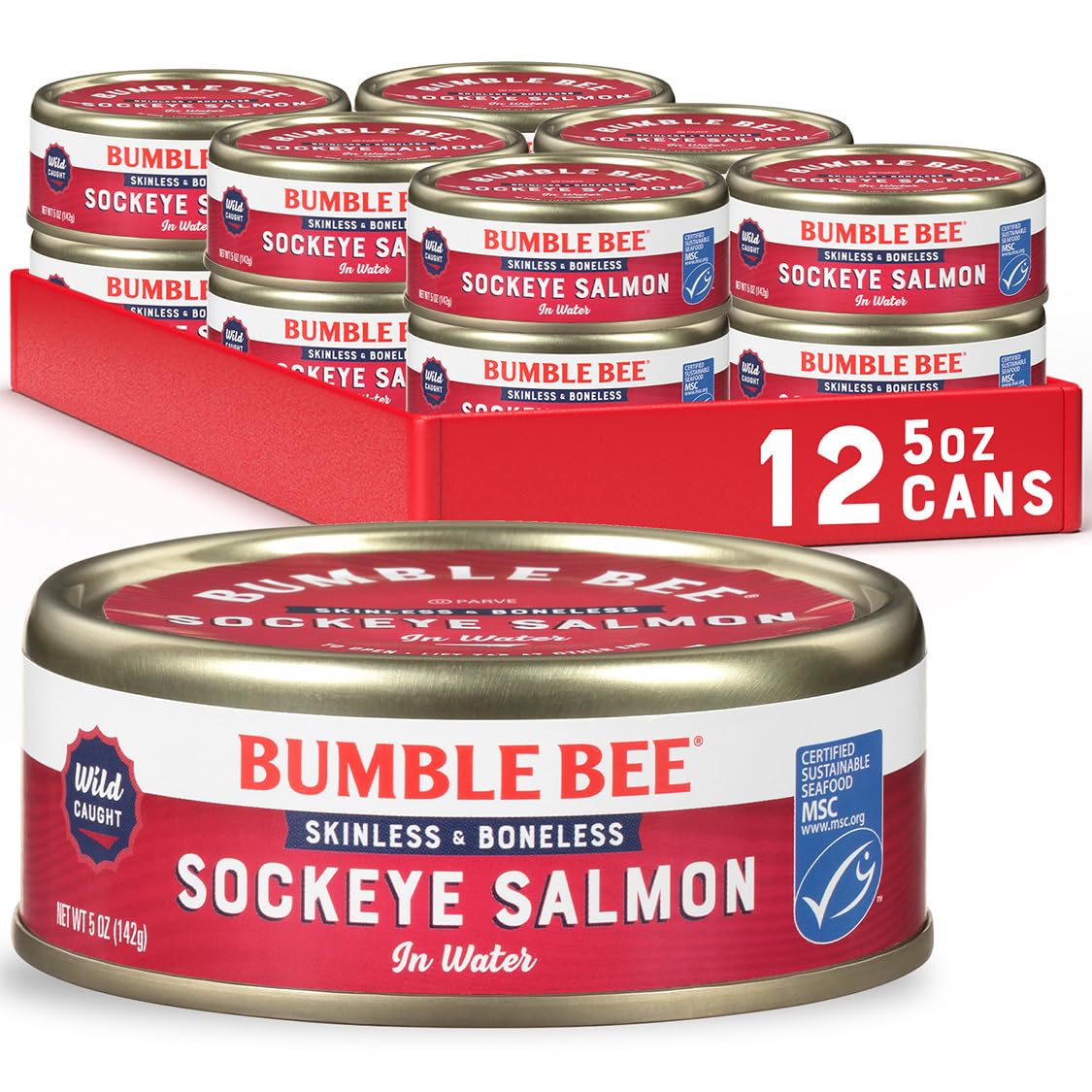 Bumble Bee Smoke Flavored Red Coho Salmon Fillets in Oil, 3.75 oz (Pack of 1) - 19g Protein - Skinless, Boneless - Great for Snacks & Recipes - Gluten Free