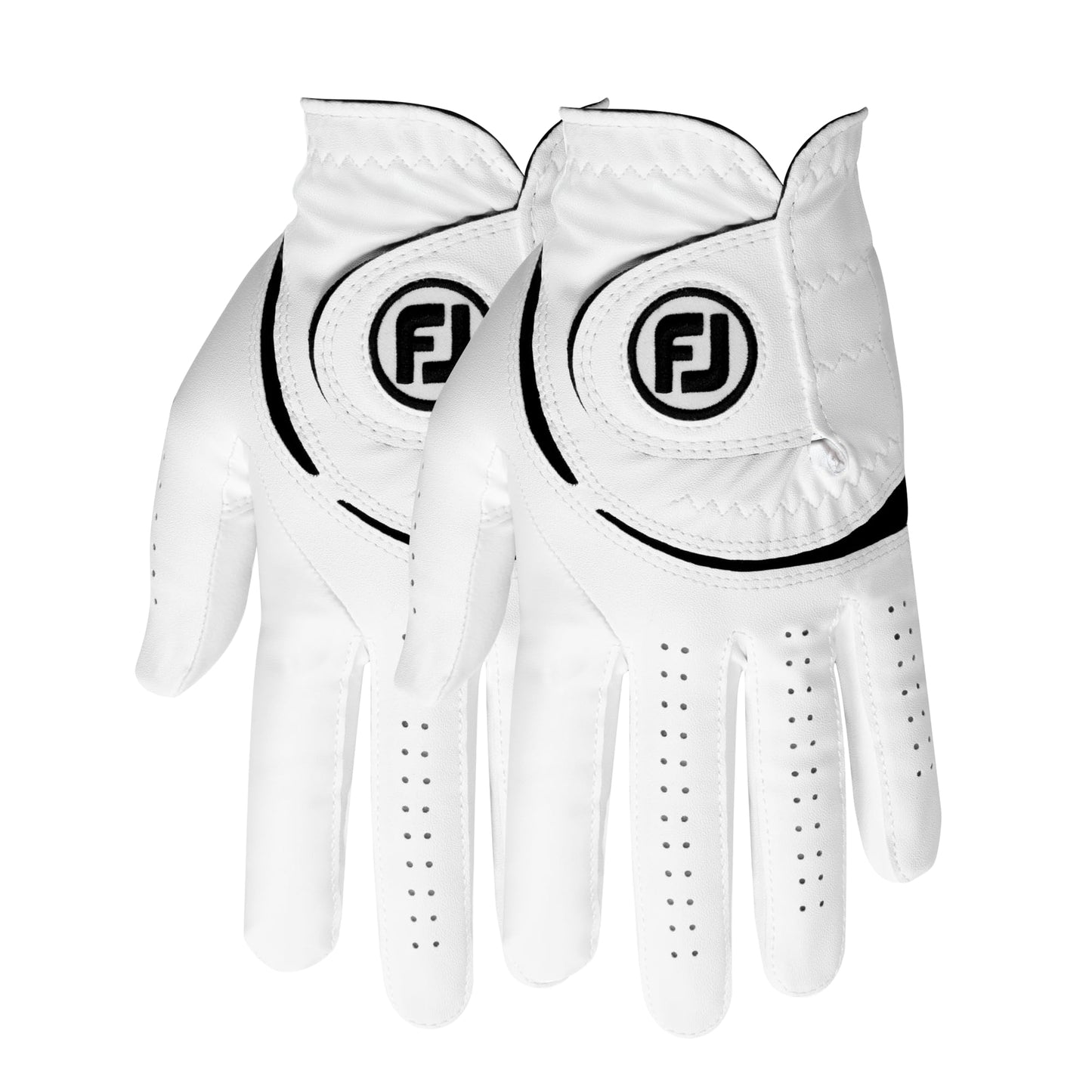 FootJoy Men's WeatherSof 2-Pack Golf Glove, White, X-Large, Worn on Left Hand