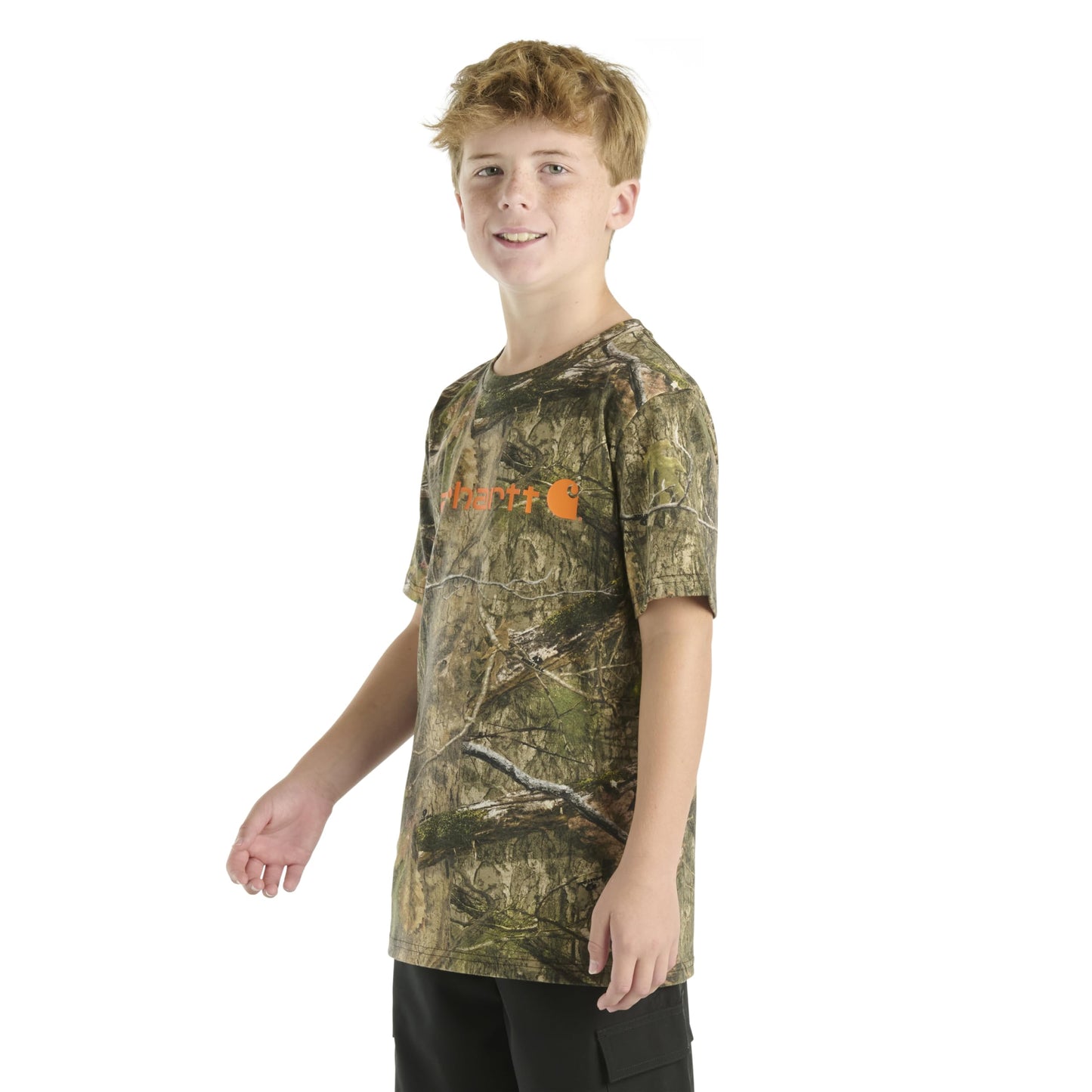 Carhartt Boys' Knit Short Sleeve Crewneck Logo T-Shirt
