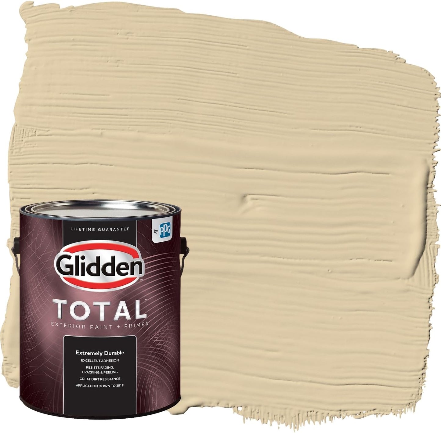 Glidden Exterior Paint + Primer: Beige/Pony Tail, One Coat, Semi-Gloss, 1-Gallon