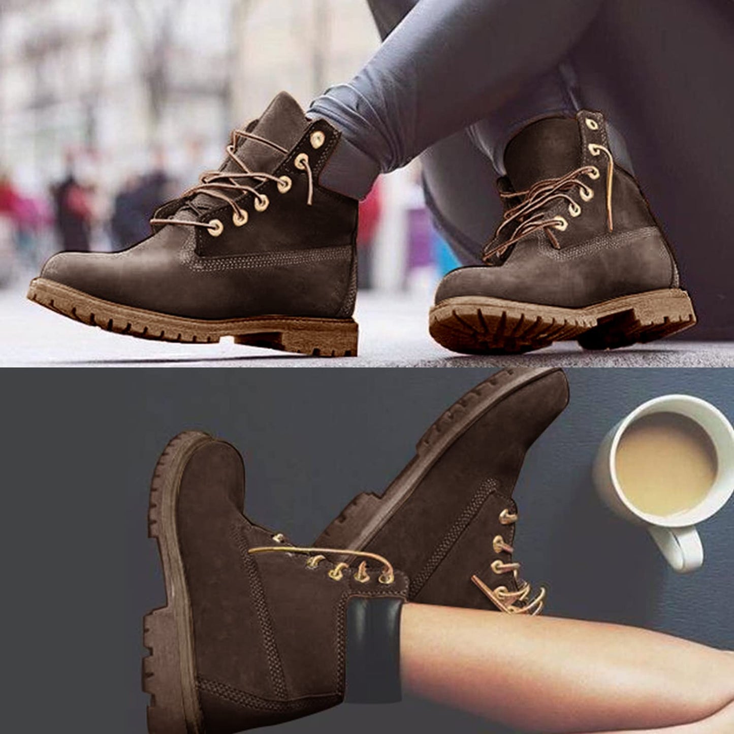 Women's Work Boots Hiking - Waterproof Outdoor Construction Motorcycle Combat